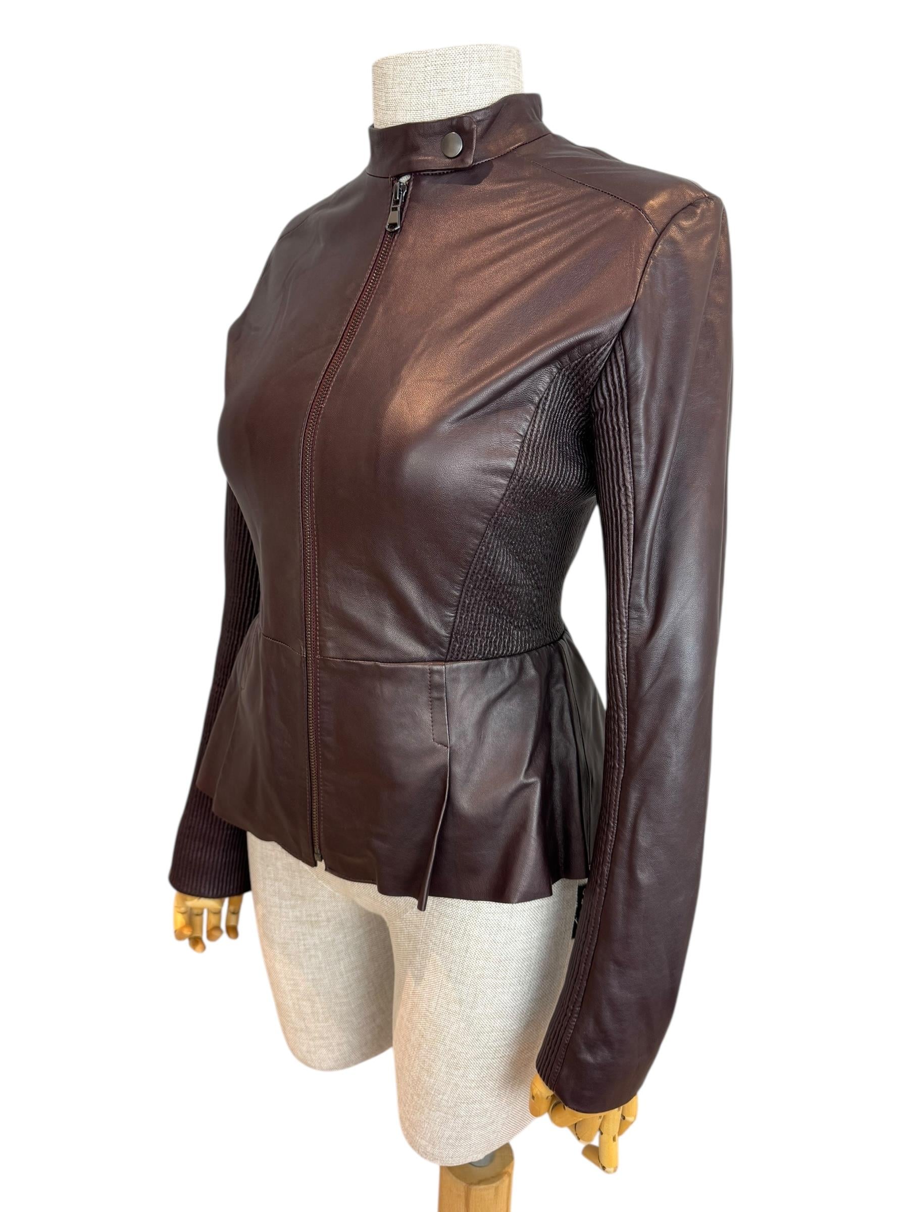 SPORTMAX VEGAN LEATHER JACKET