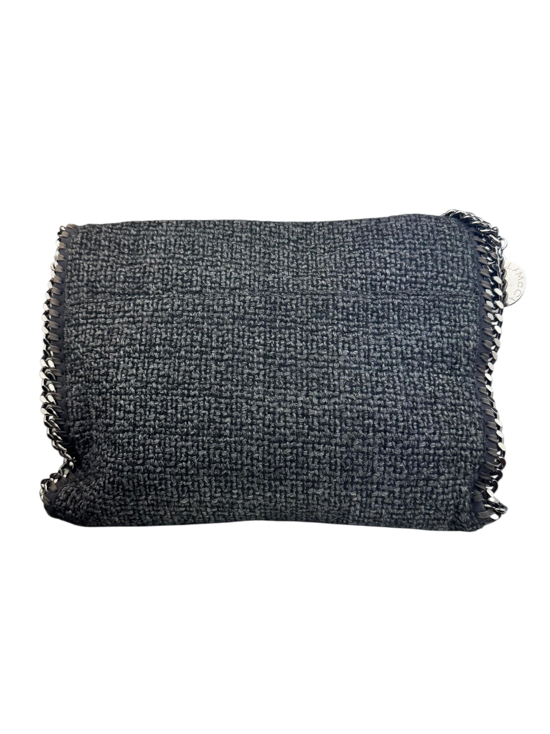 STELLA MCCARTNET TWEED FABRIC FLAP BAG