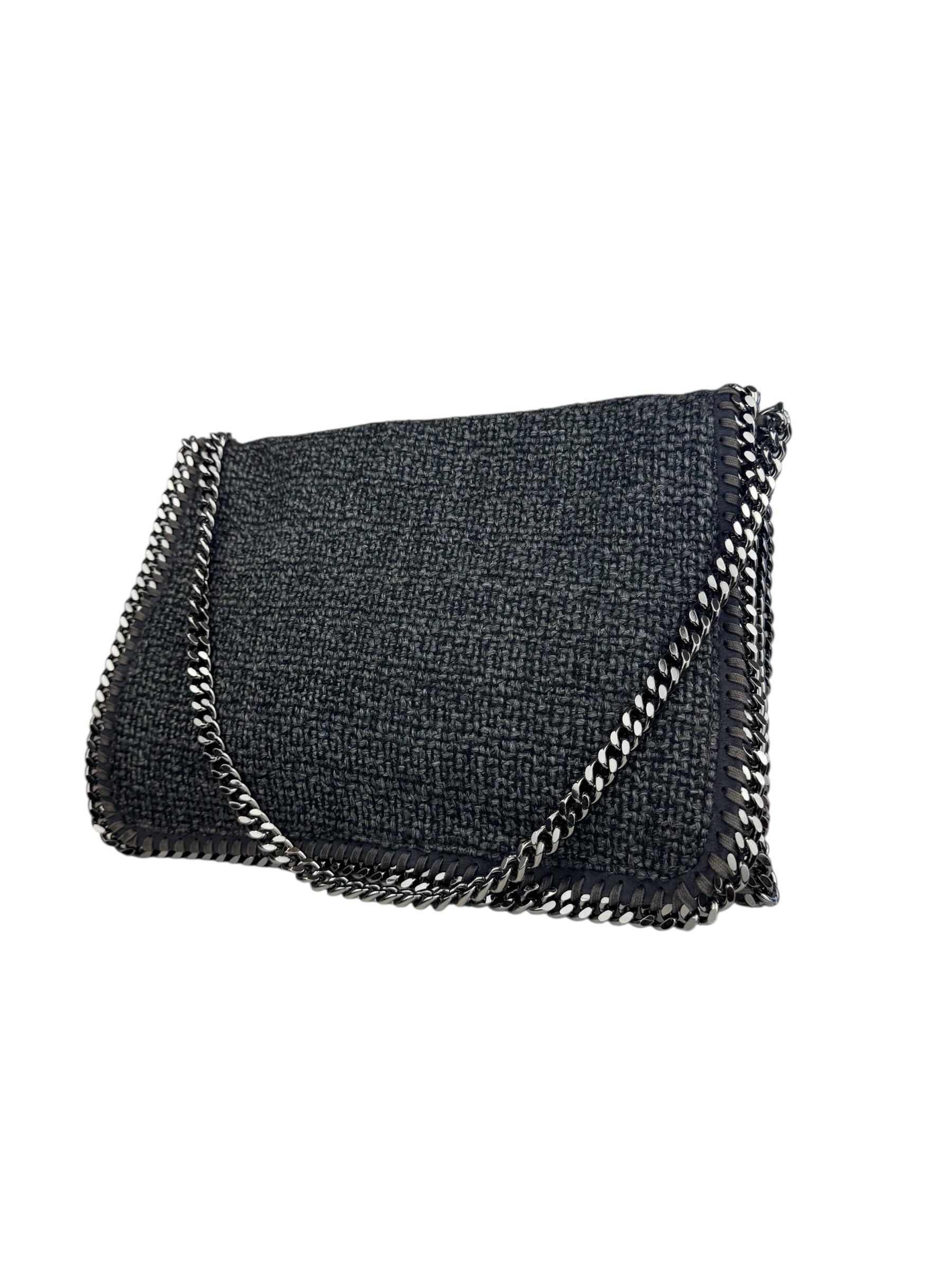 STELLA MCCARTNET TWEED FABRIC FLAP BAG