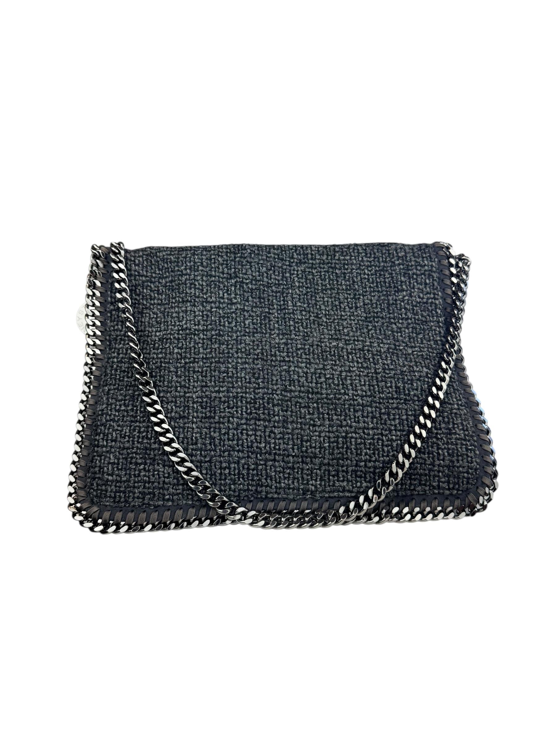STELLA MCCARTNET TWEED FABRIC FLAP BAG