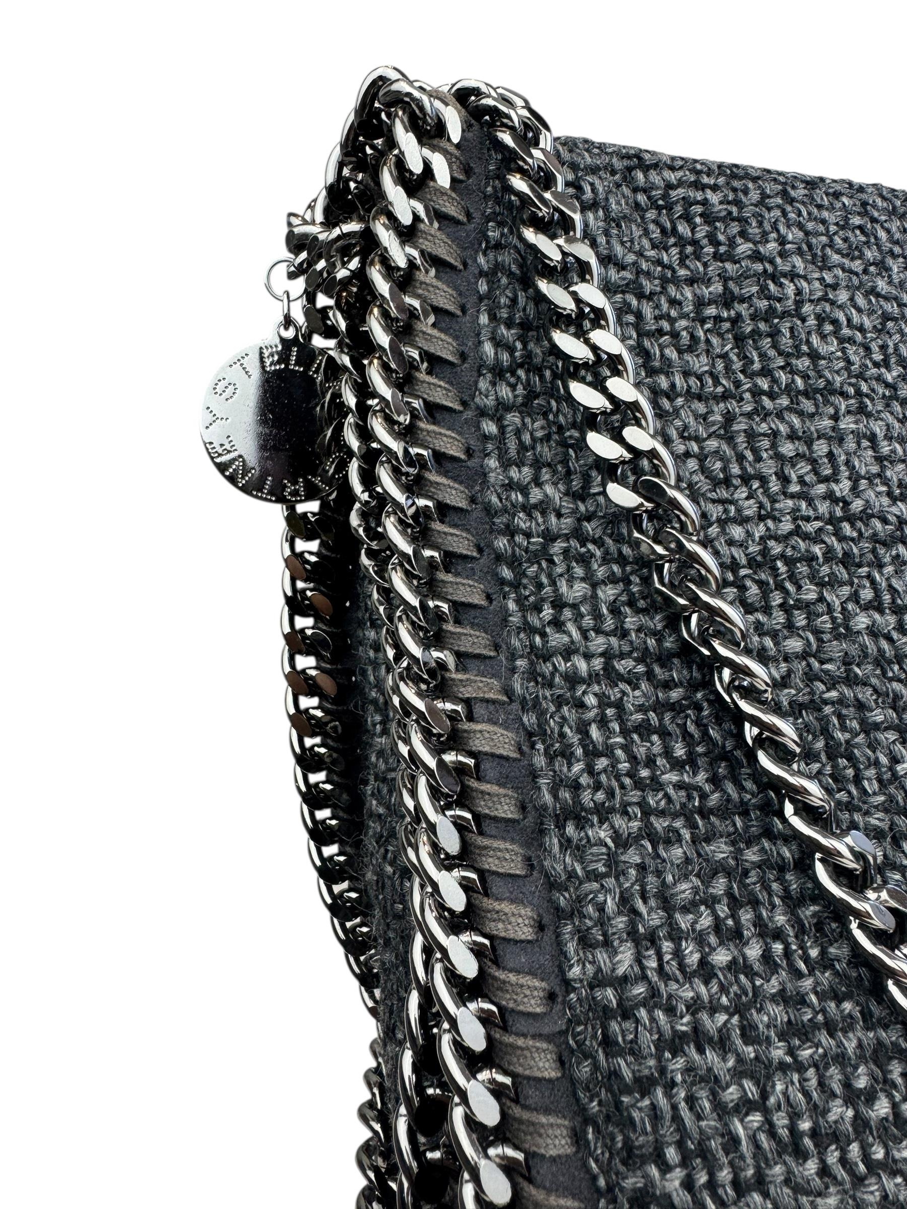 STELLA MCCARTNET TWEED FABRIC FLAP BAG