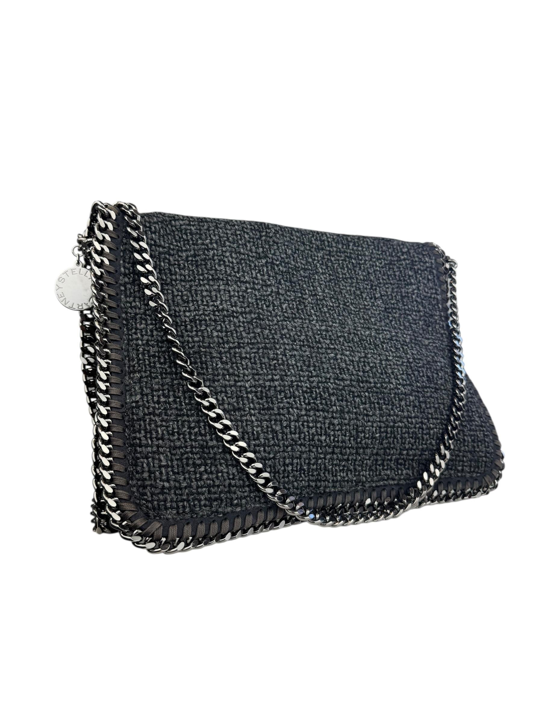 STELLA MCCARTNET TWEED FABRIC FLAP BAG