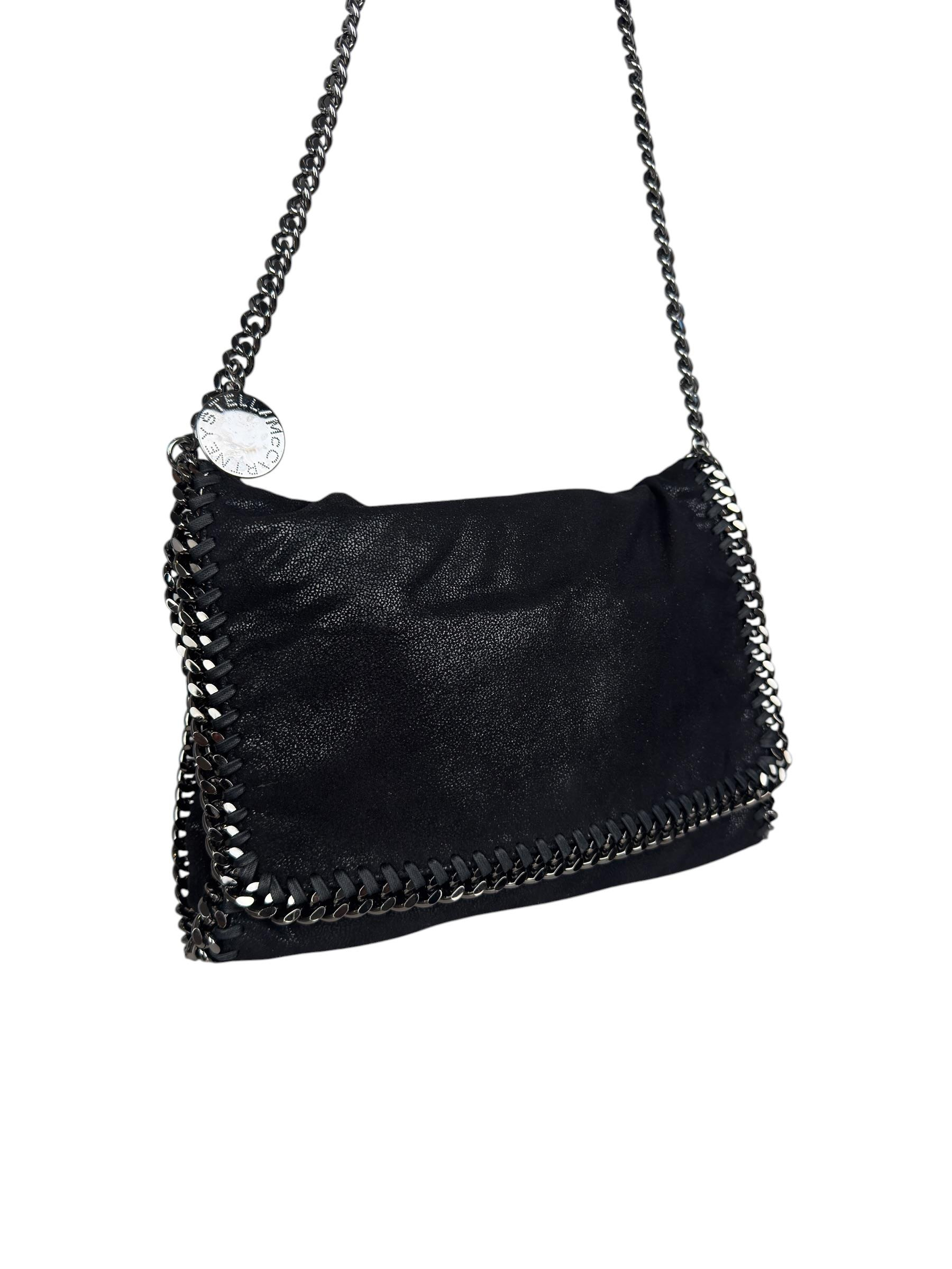 STELLA MCCARTNEY BLACK FALABELLA CHAIN BAG