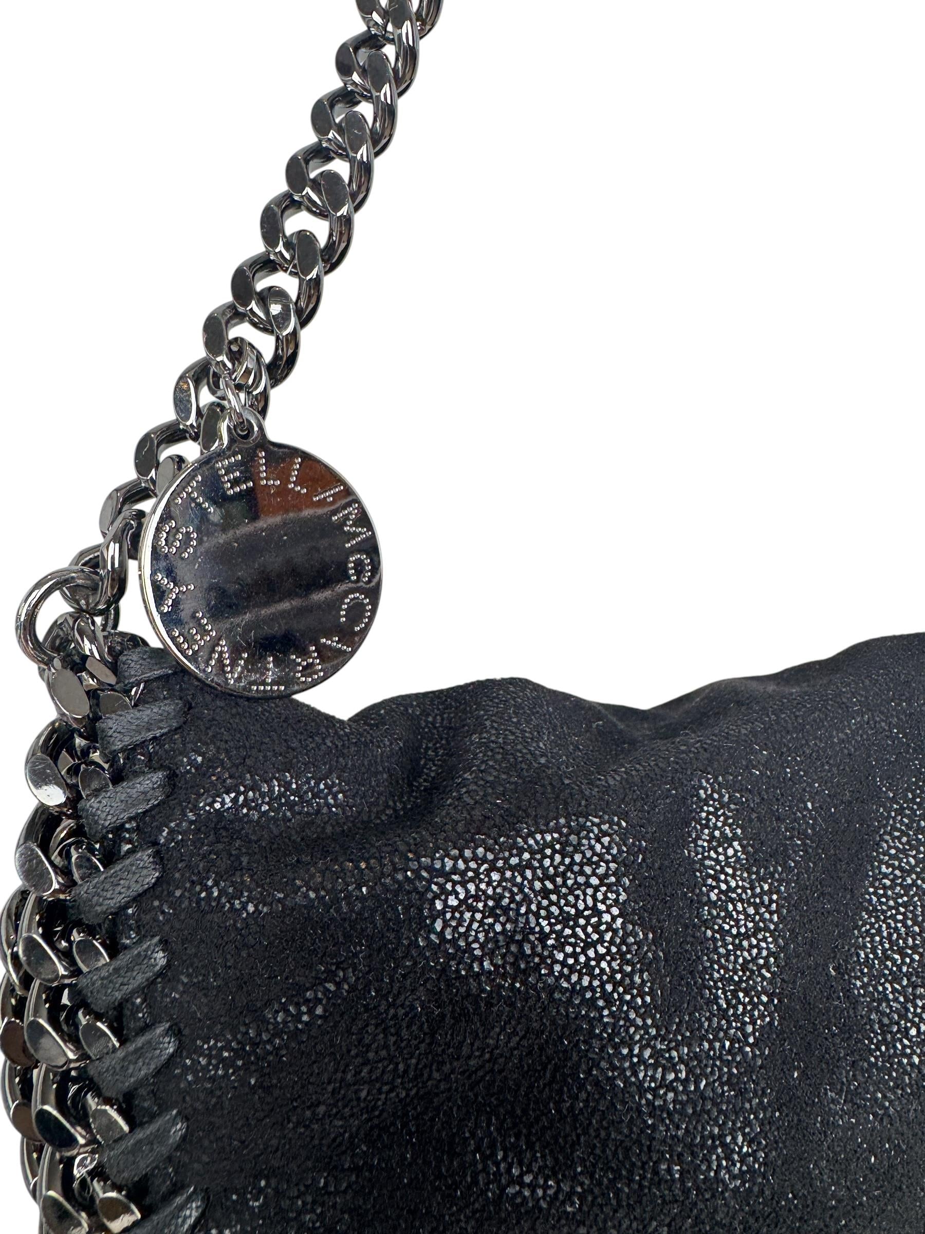 STELLA MCCARTNEY BLACK FALABELLA CHAIN BAG