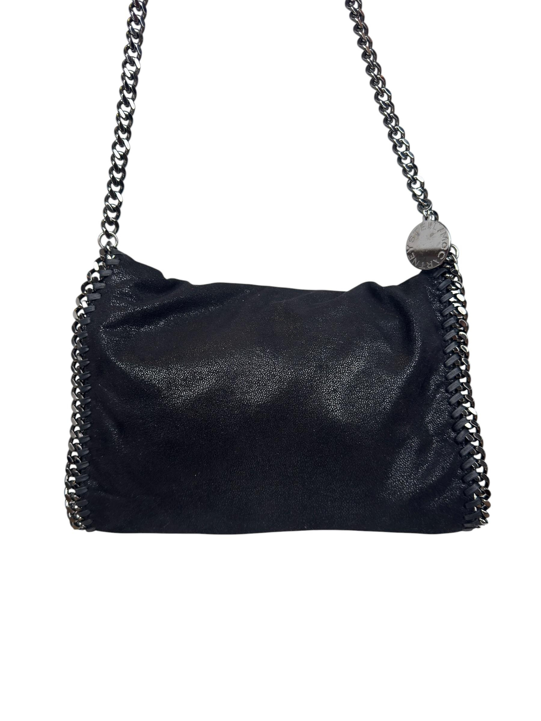STELLA MCCARTNEY BLACK FALABELLA CHAIN BAG