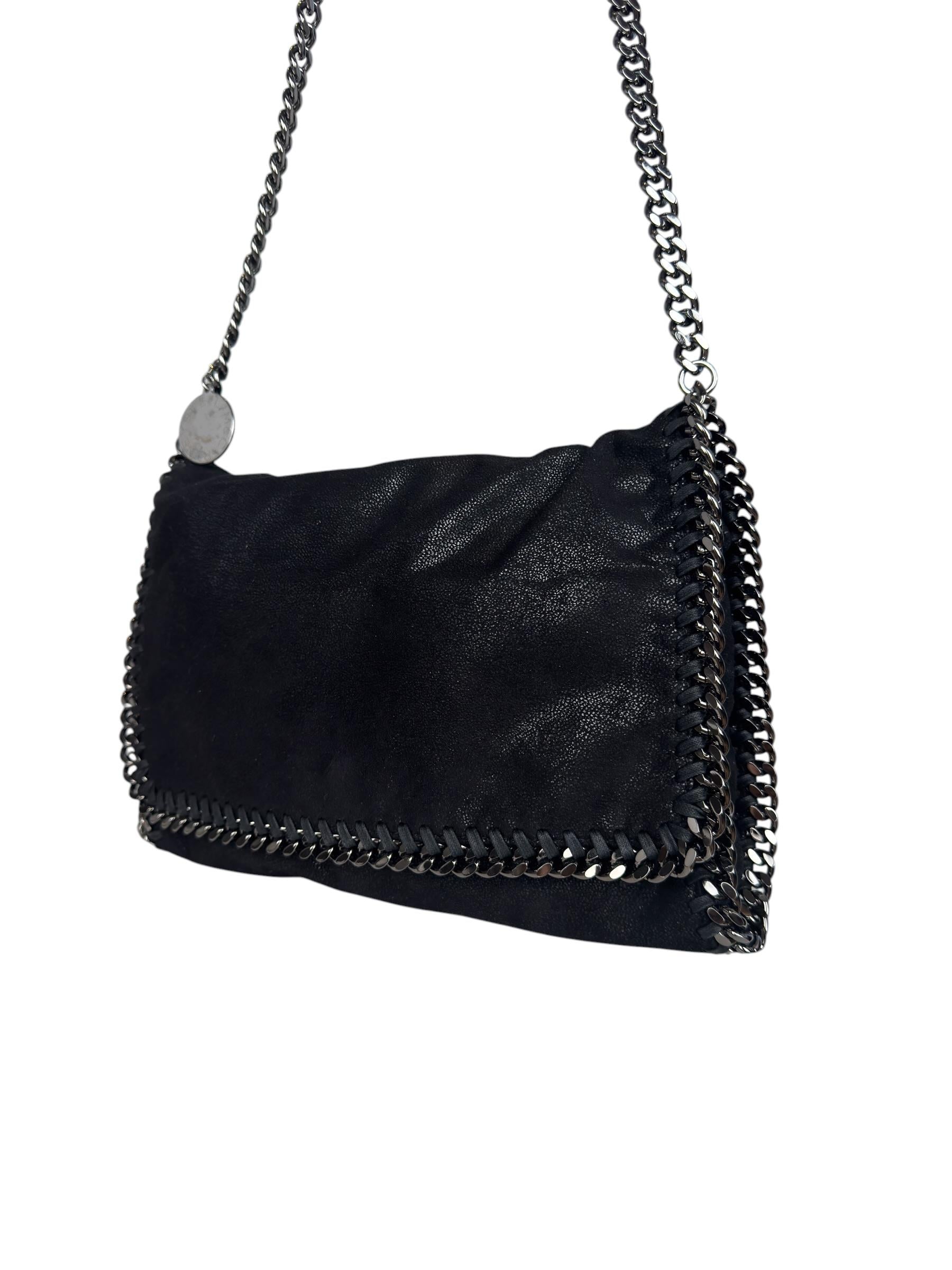 STELLA MCCARTNEY BLACK FALABELLA CHAIN BAG