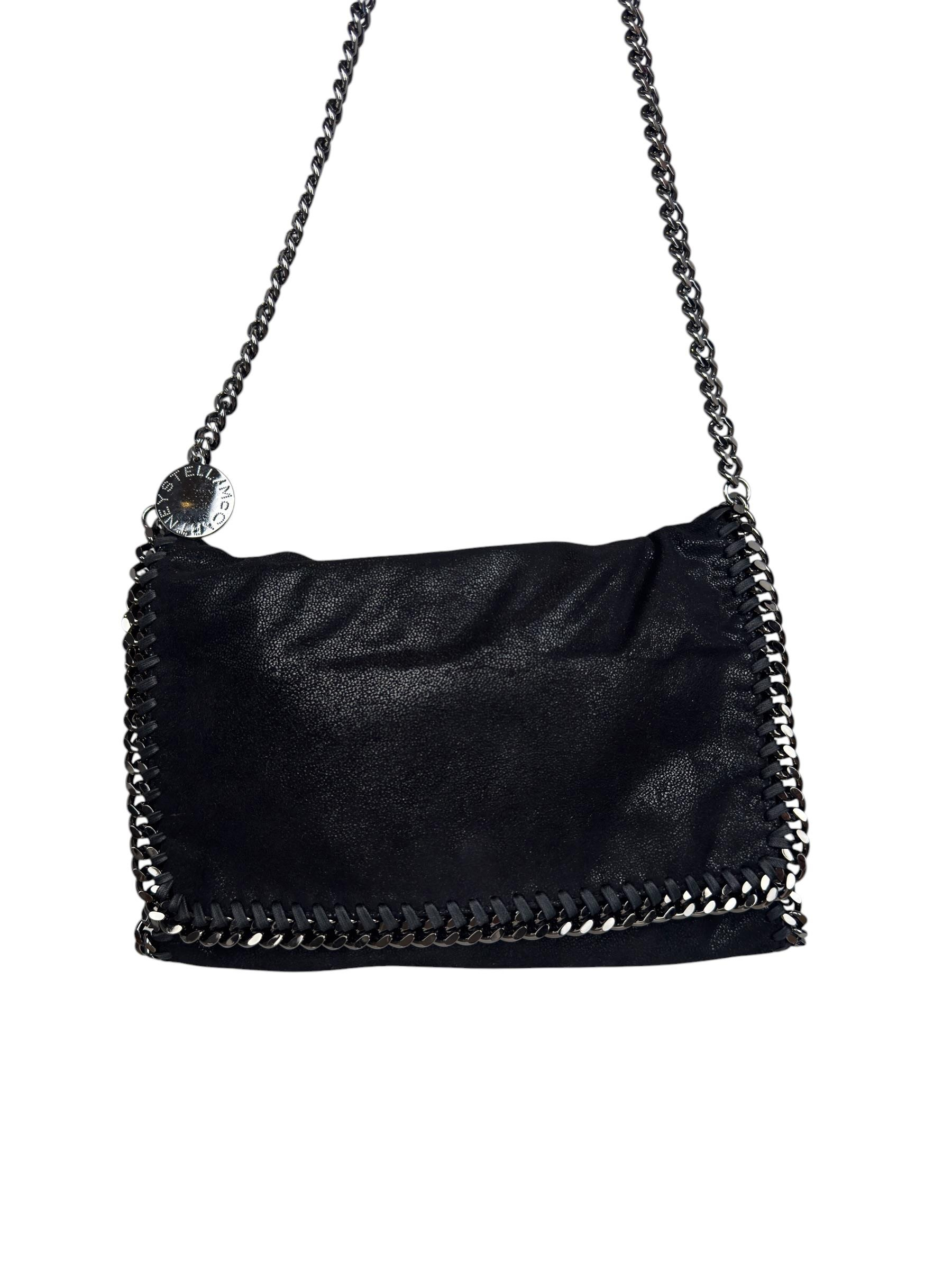 STELLA MCCARTNEY BLACK FALABELLA CHAIN BAG