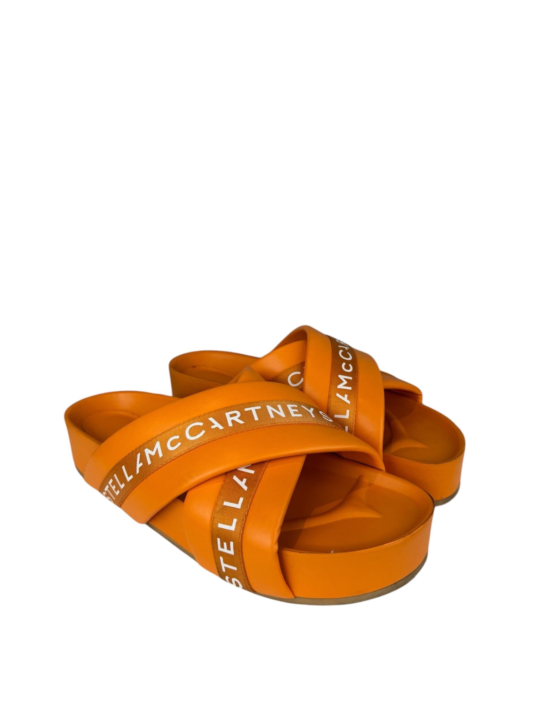 STELLA MCCARTNEY ORANGE MULES