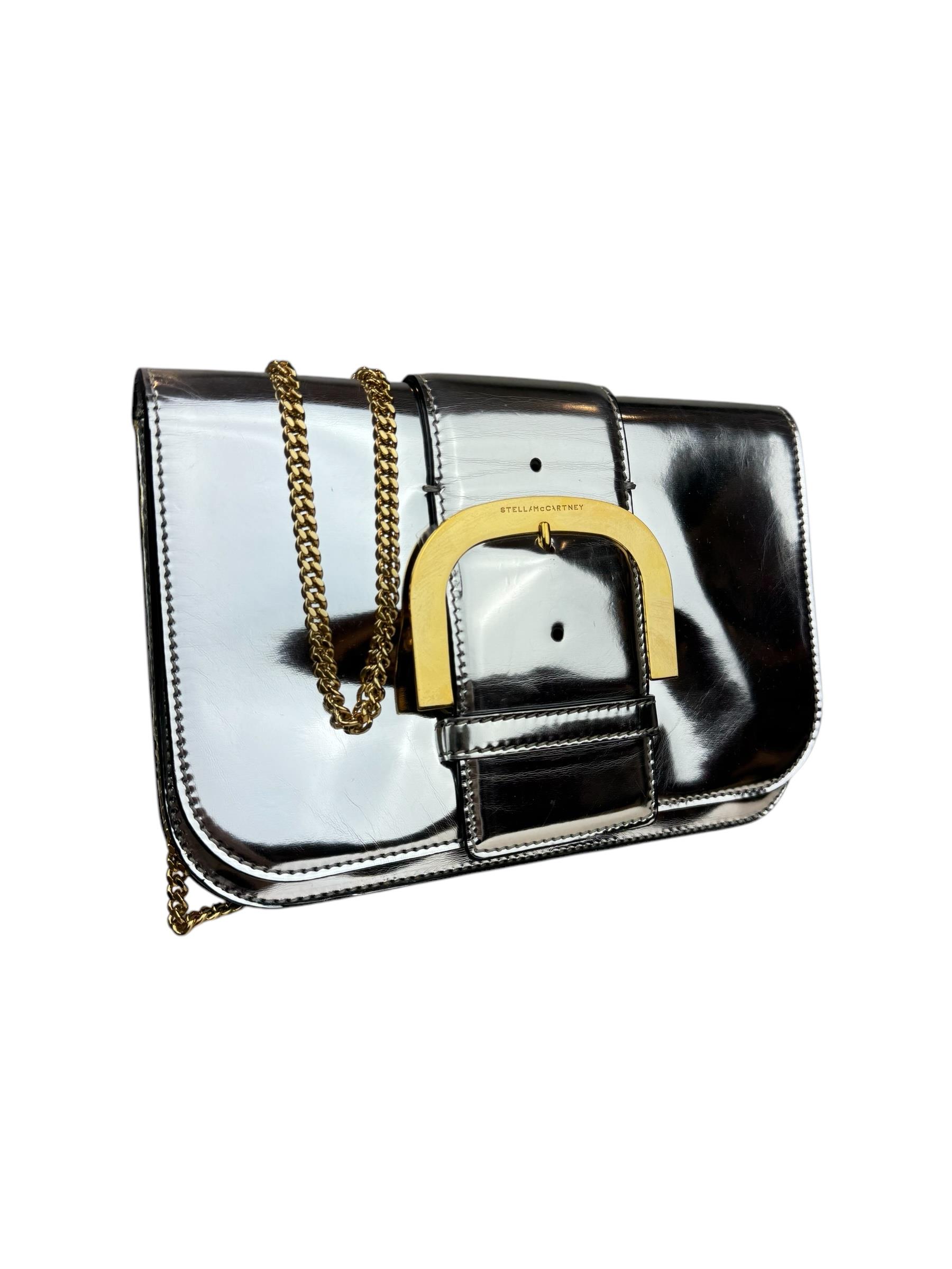 STELLA MCCARTNEY SILVER CHAIN BAG