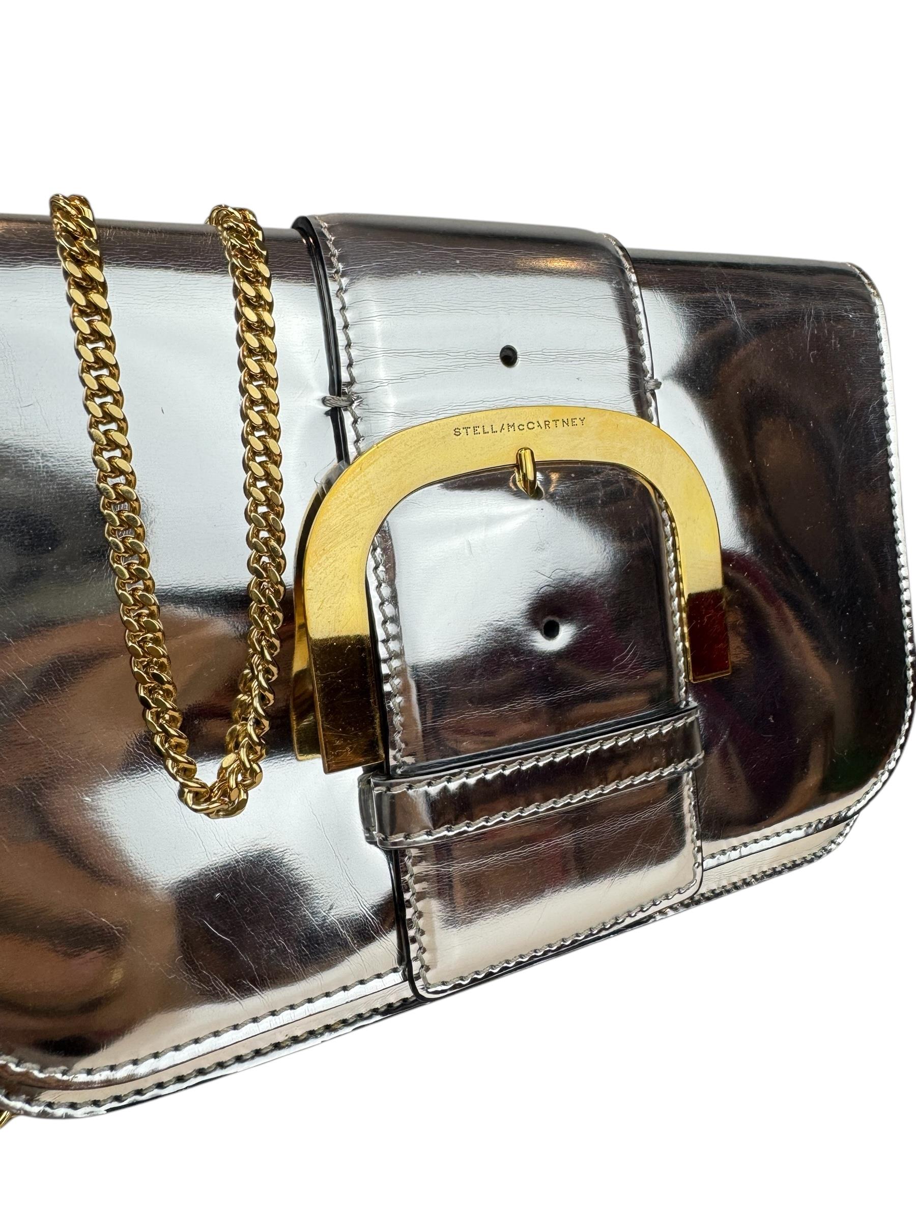 STELLA MCCARTNEY SILVER CHAIN BAG