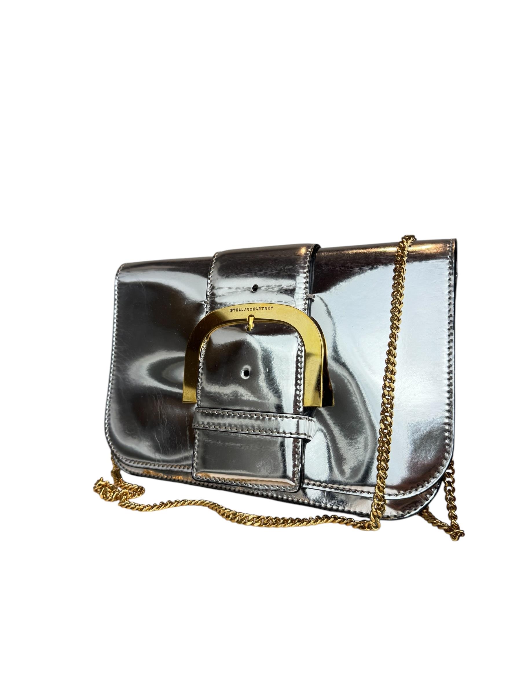 STELLA MCCARTNEY SILVER CHAIN BAG