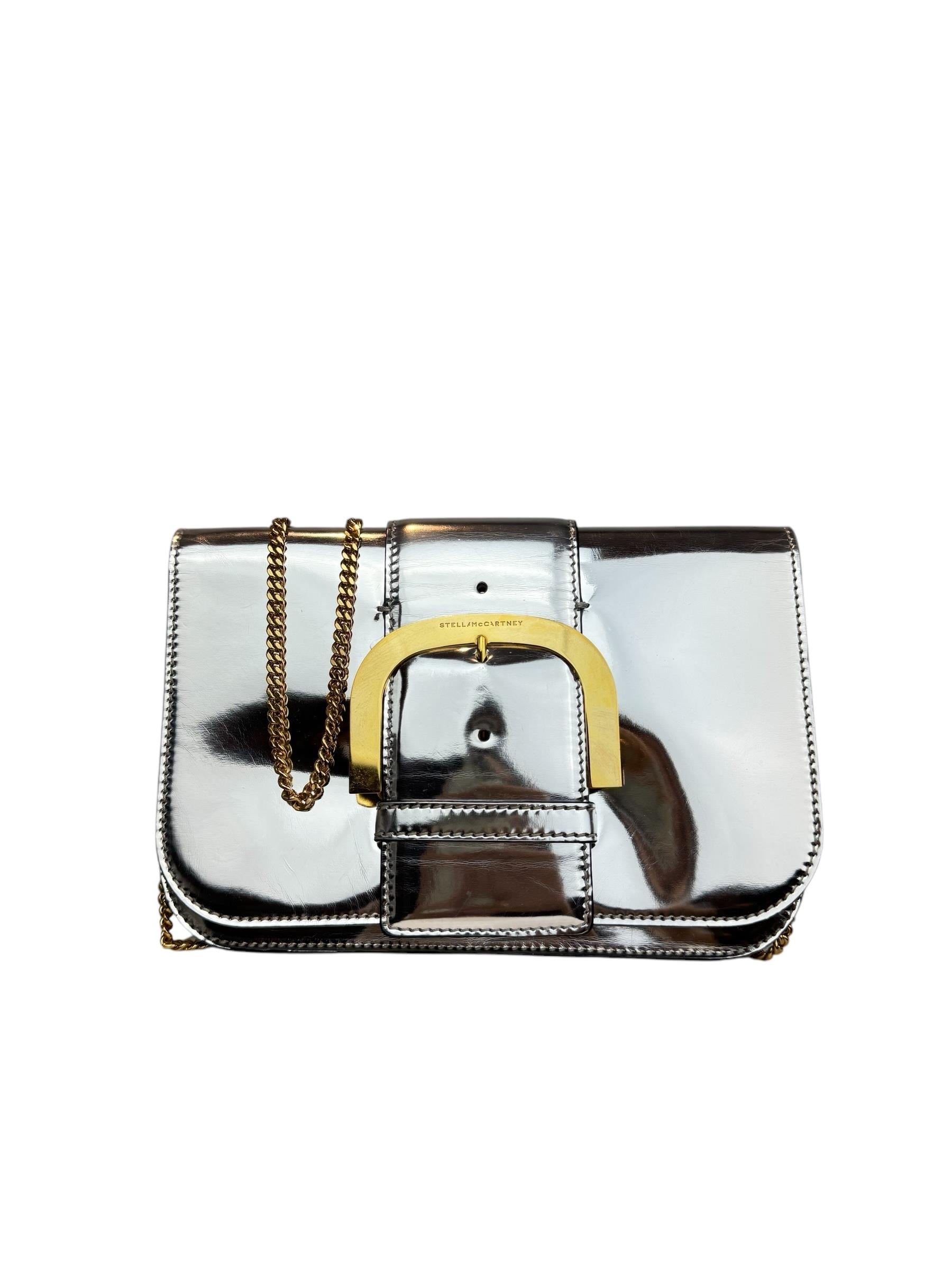 STELLA MCCARTNEY SILVER CHAIN BAG