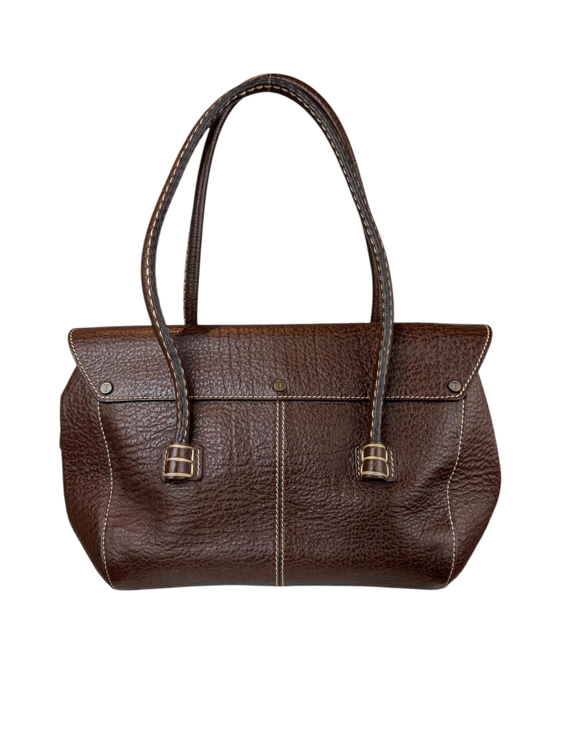 TODS DARK BROWN SHOULDER BAG