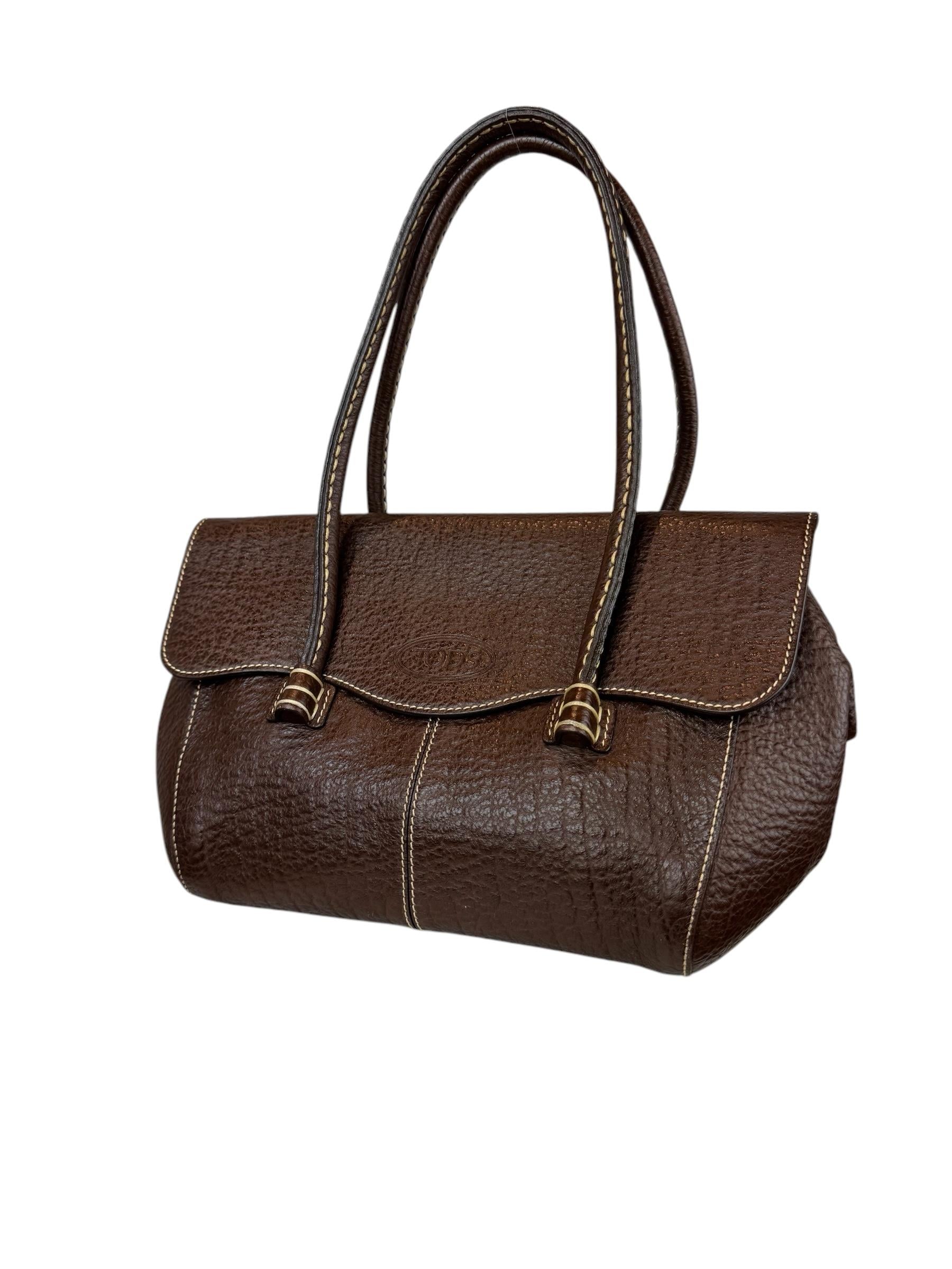TODS DARK BROWN SHOULDER BAG