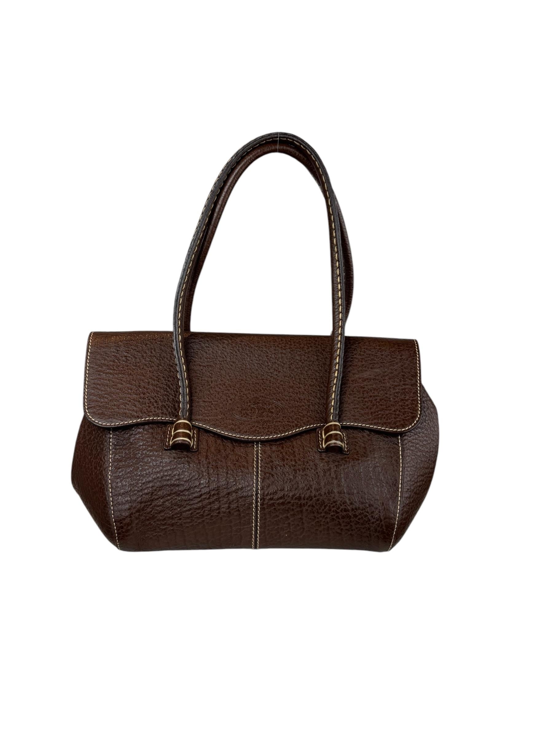 TODS DARK BROWN SHOULDER BAG