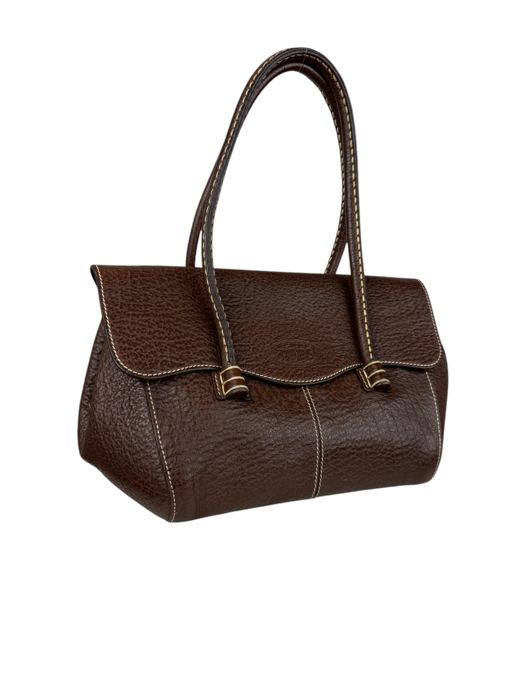 TODS DARK BROWN SHOULDER BAG