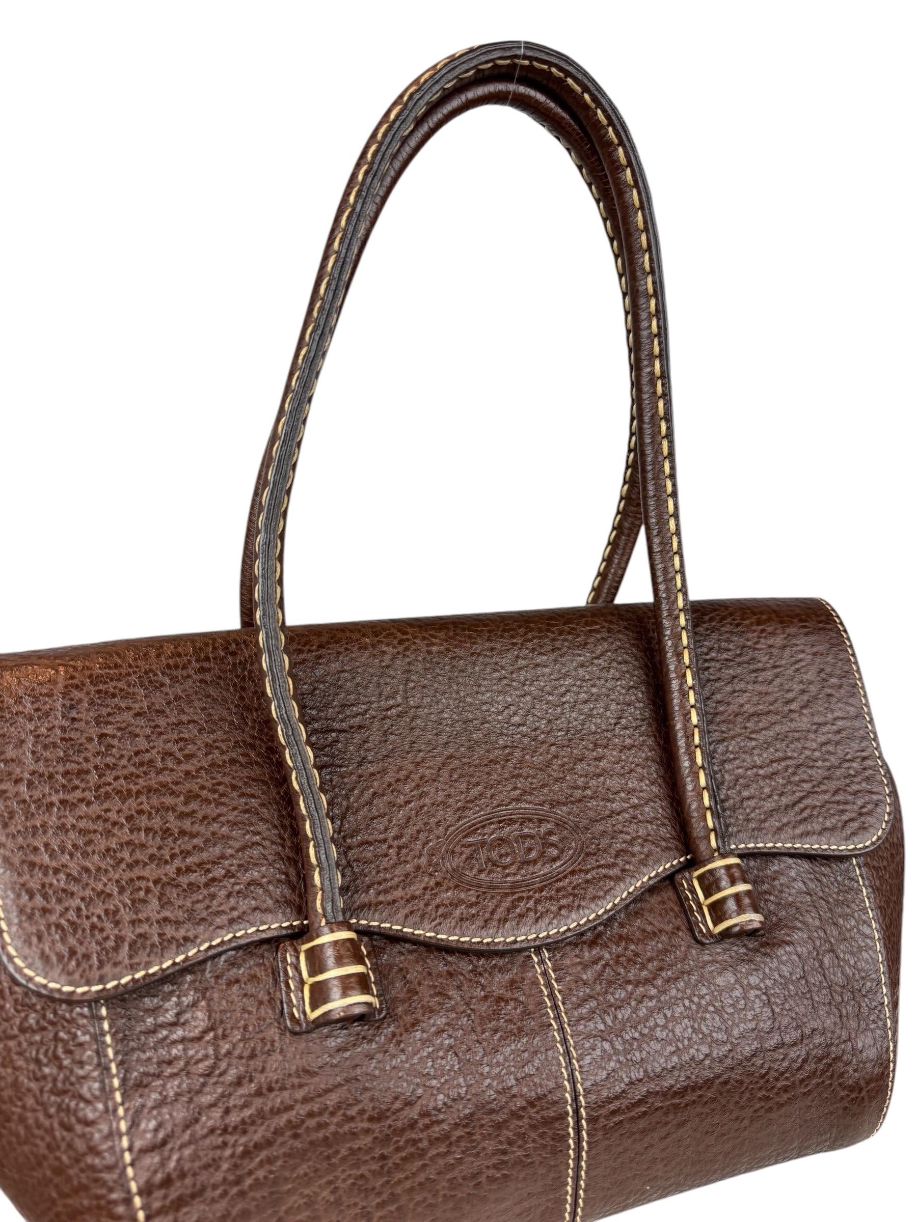 TODS DARK BROWN SHOULDER BAG