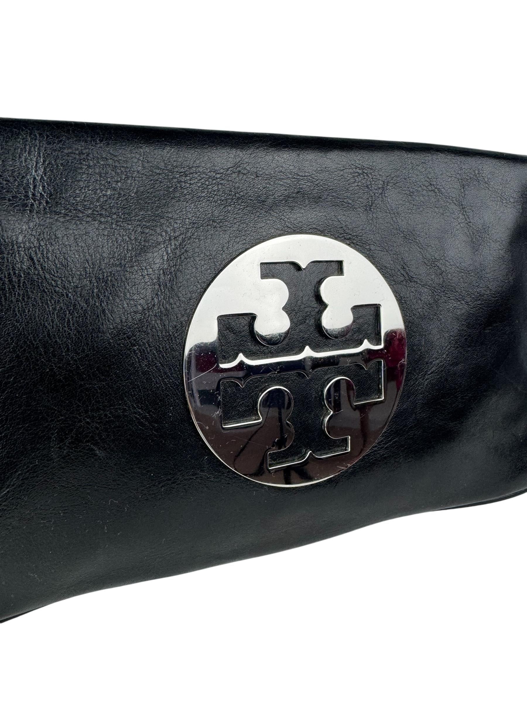 TORY BURCH BLACK LEATHER CHAIN BAG 