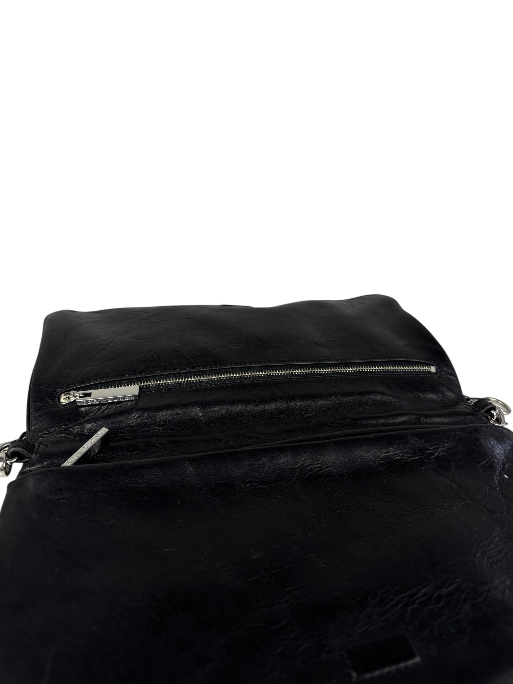TORY BURCH BLACK LEATHER CHAIN BAG 