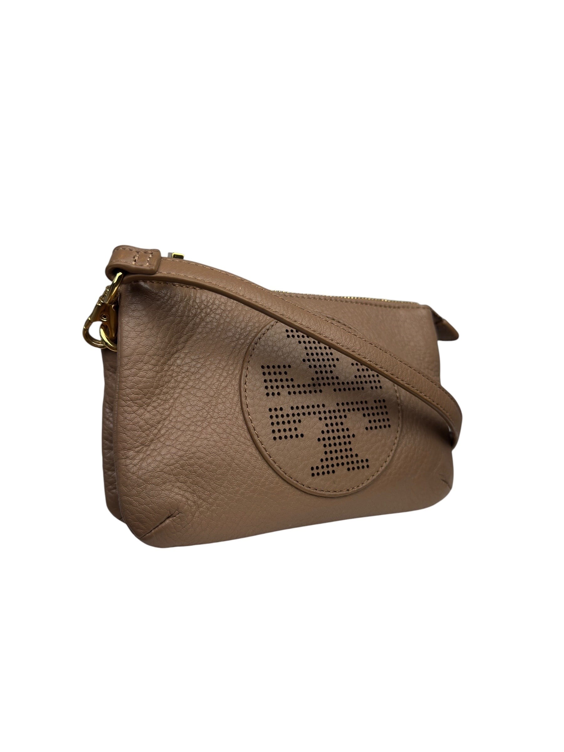 TORY BURCH MINK LEATHER MINI CROSSBODY BAG
