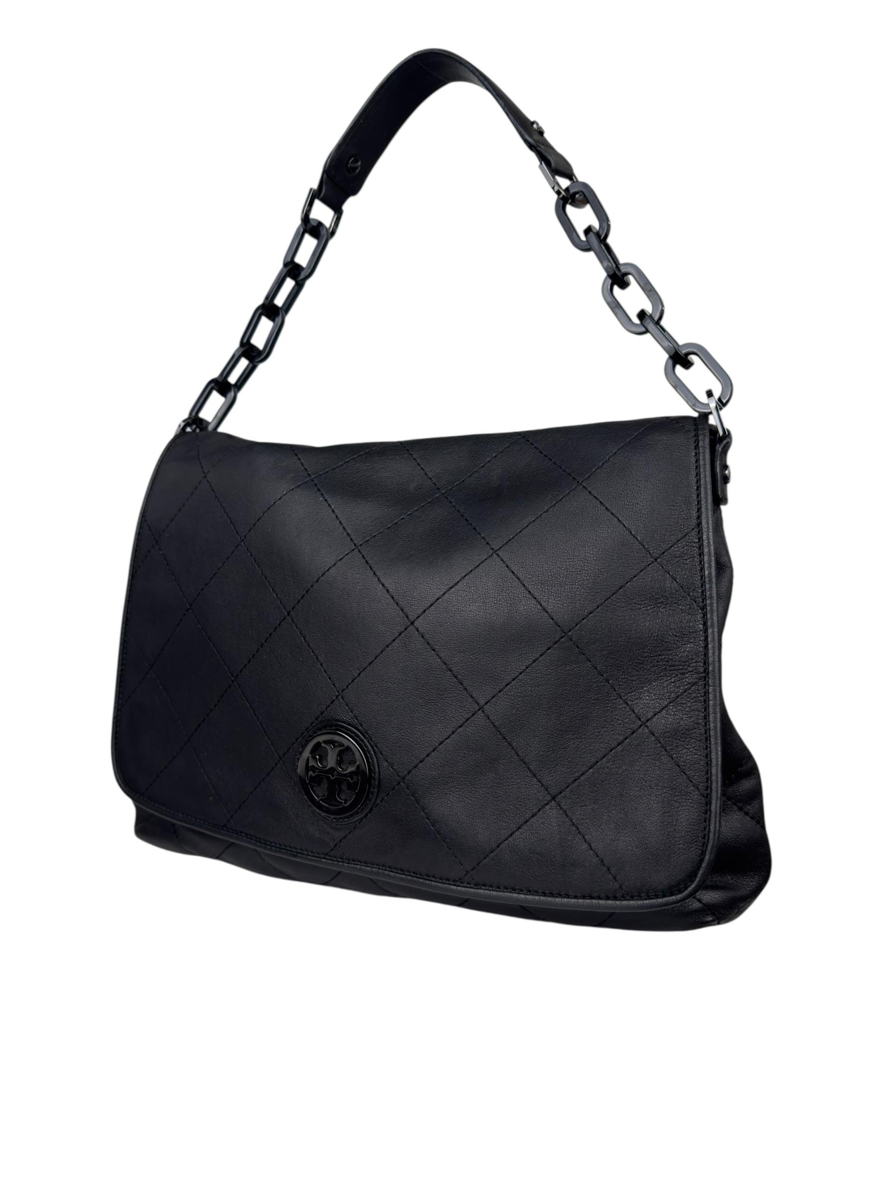 TORY BURCH QUILTED LEATHER SHOULDER BAG