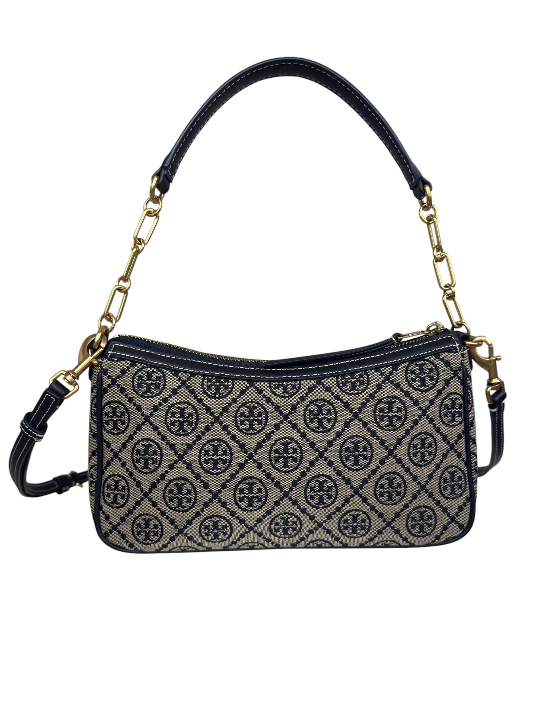 TORY BURCH T JACQUARD SHOULDER BAG