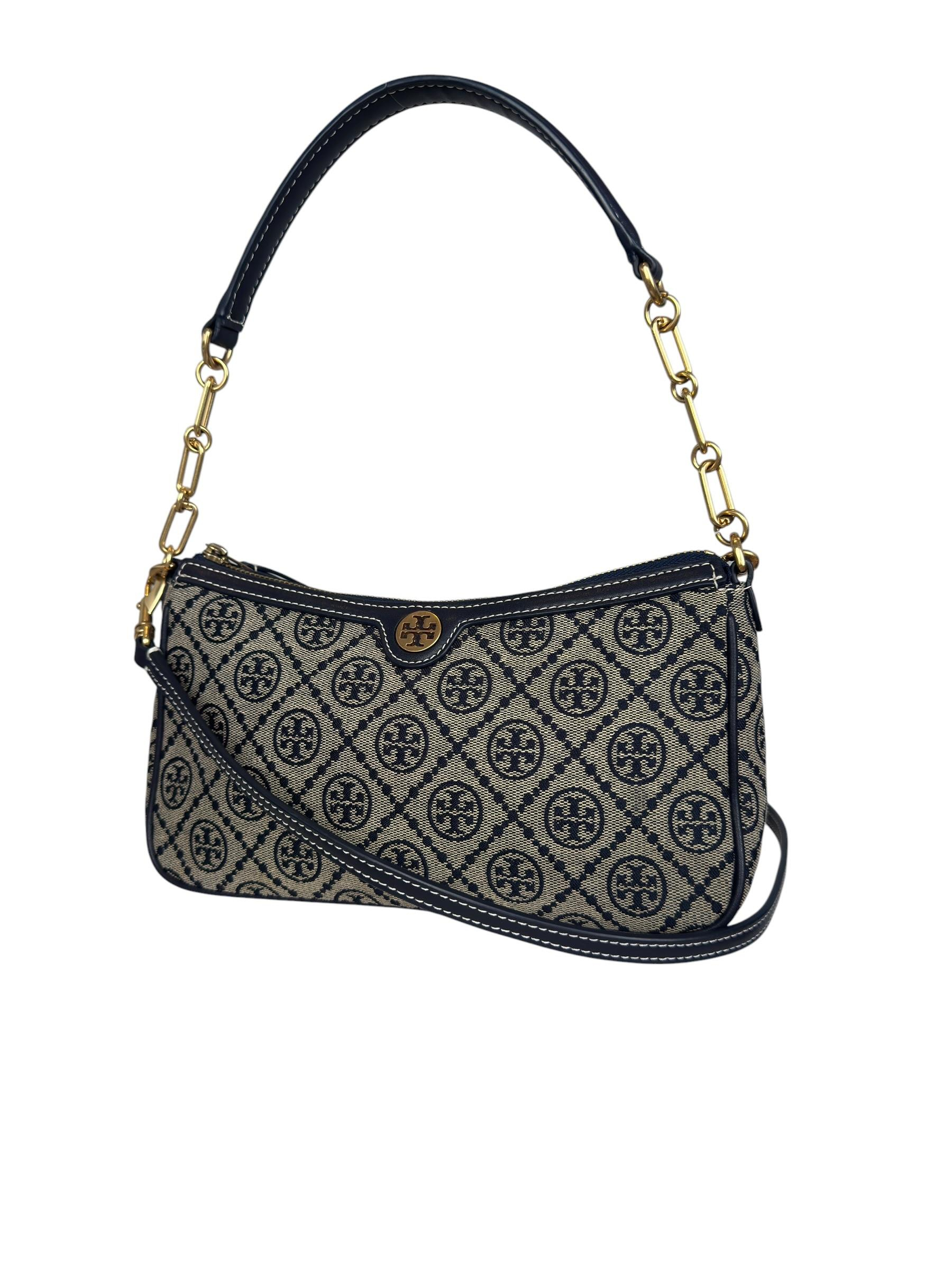 TORY BURCH T JACQUARD SHOULDER BAG
