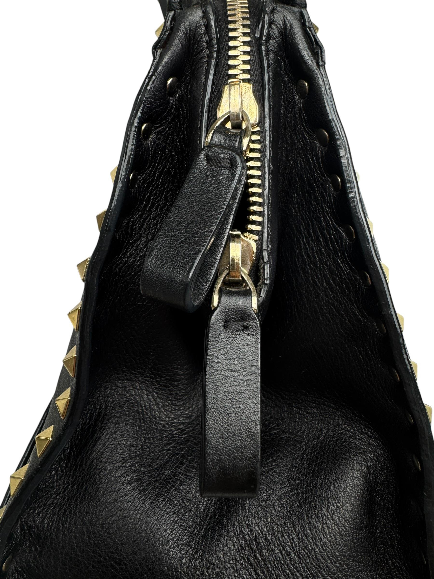 VALENTINO BLACK LEATHER ROCKSTUD BAG