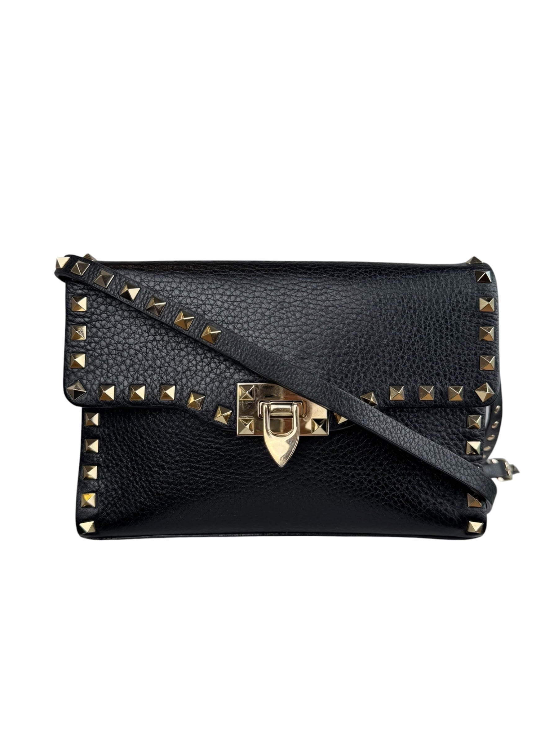 VALENTINO GARAVANI BLACK ROCKSTUD CROSSBODY BAG