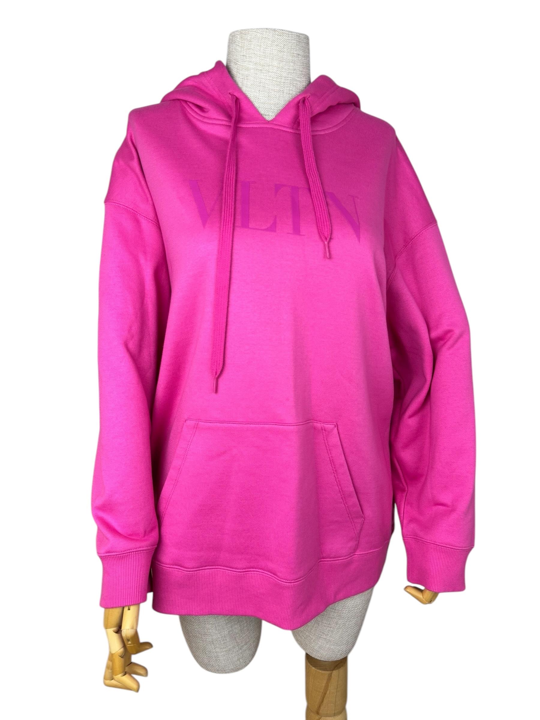 VALENTINO PINK LOGO PRINTED SWEATSHIRT