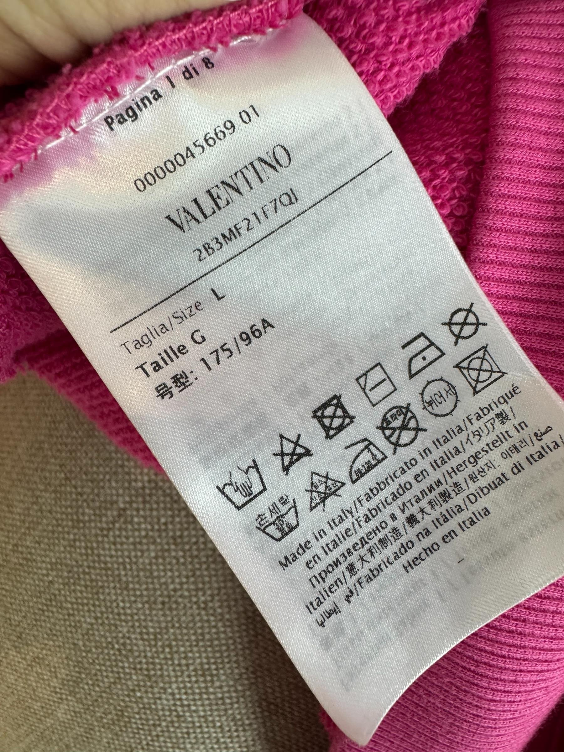 VALENTINO PINK LOGO PRINTED SWEATSHIRT