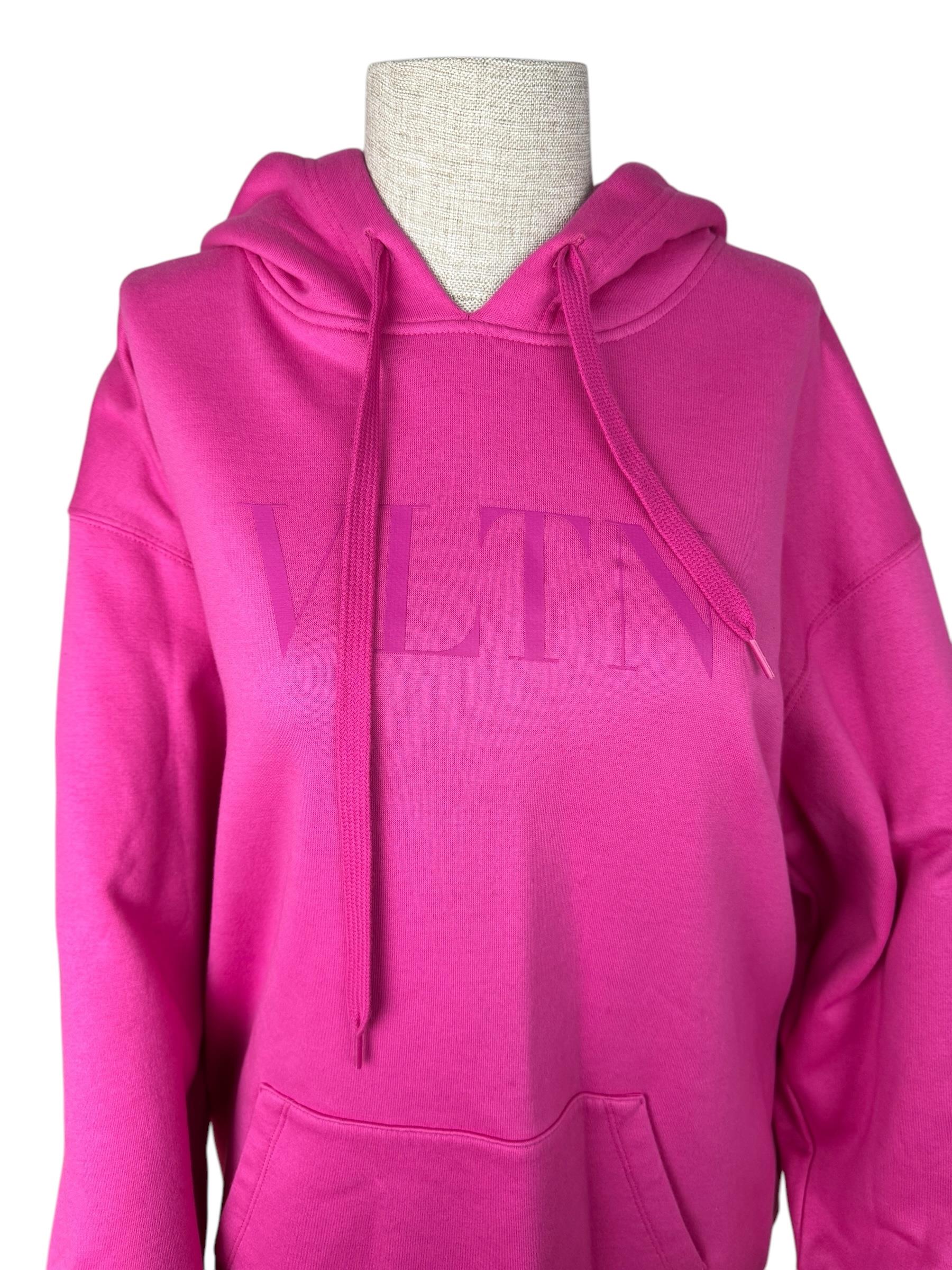 VALENTINO PINK LOGO PRINTED SWEATSHIRT