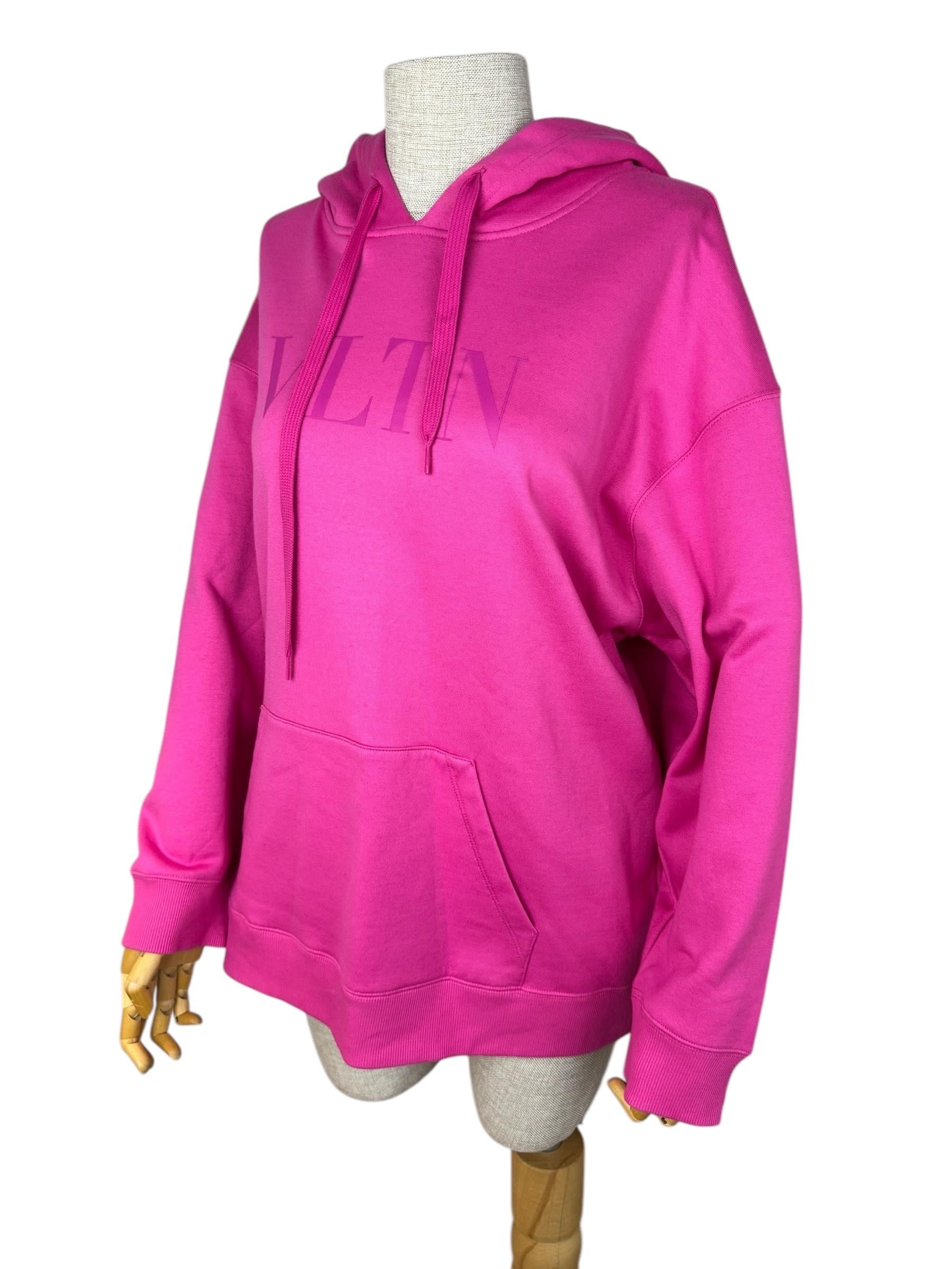 VALENTINO PINK LOGO PRINTED SWEATSHIRT