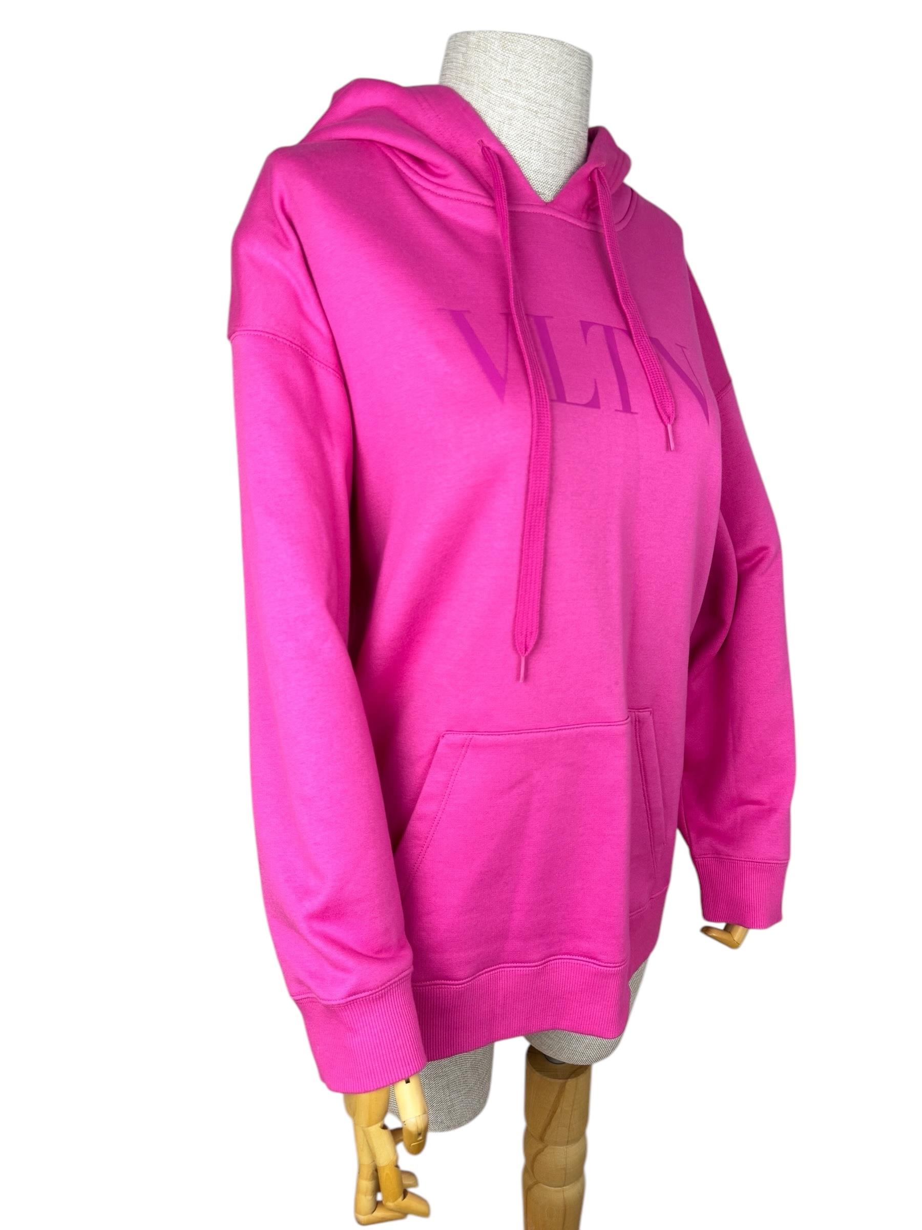 VALENTINO PINK LOGO PRINTED SWEATSHIRT