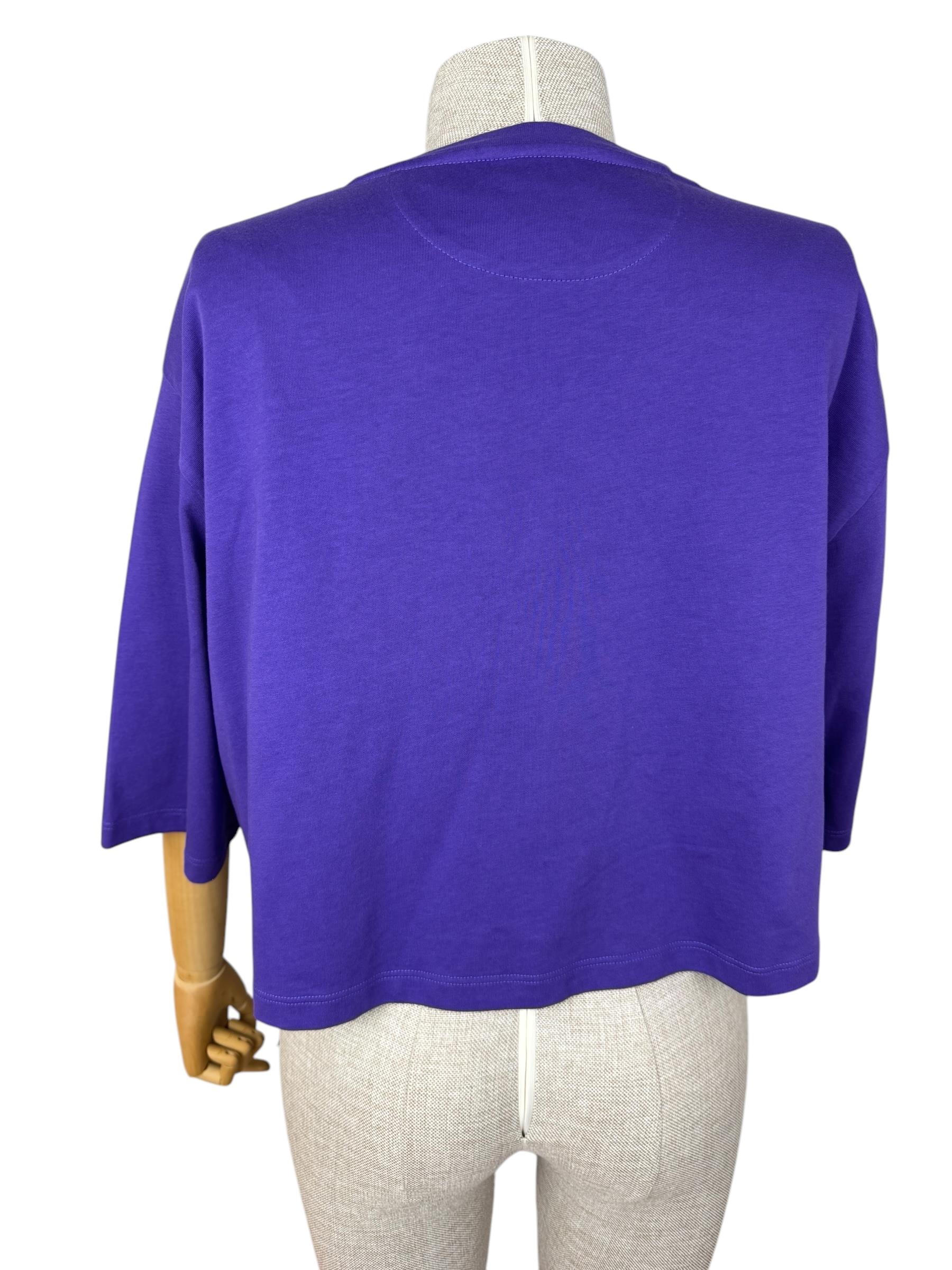 VALENTINO PURPLESEQUIN JERSEY OVERSIZED TSHIRT