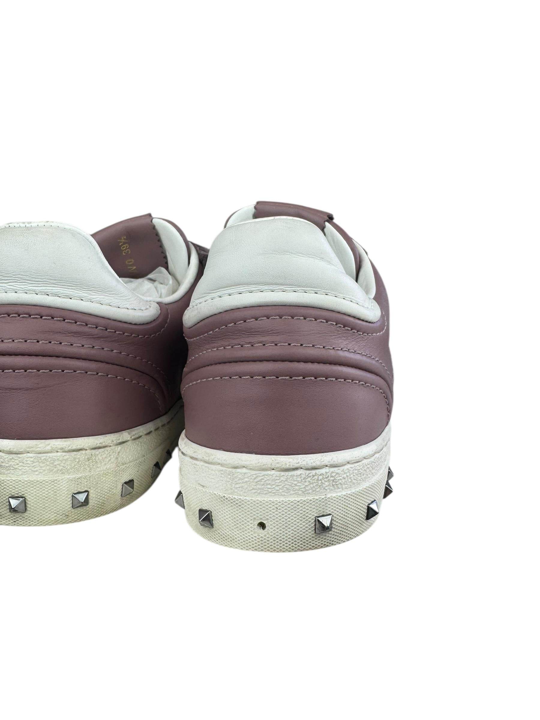 VALENTINO ROSA ROCKSTUD SNEAKERS