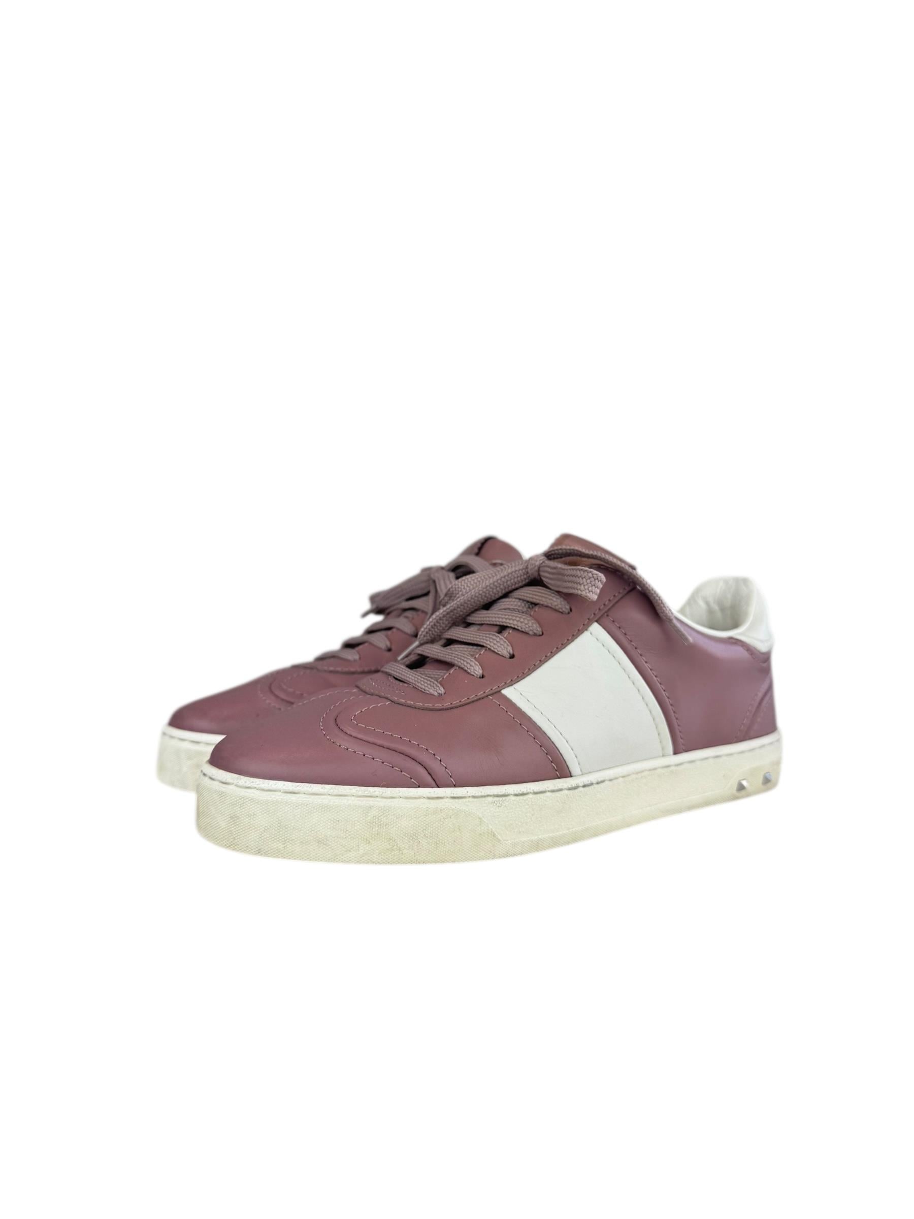 VALENTINO ROSA ROCKSTUD SNEAKERS