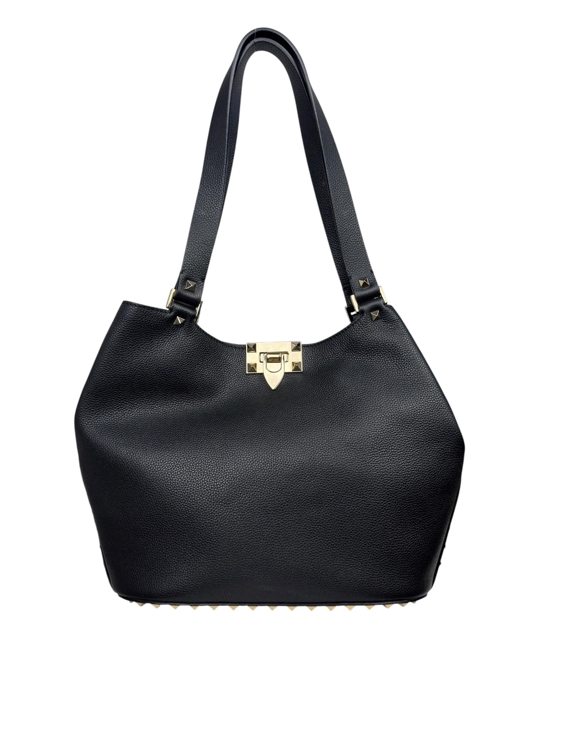 VALENTINO SMALL ROCKSTUD SHOPPING TOTE