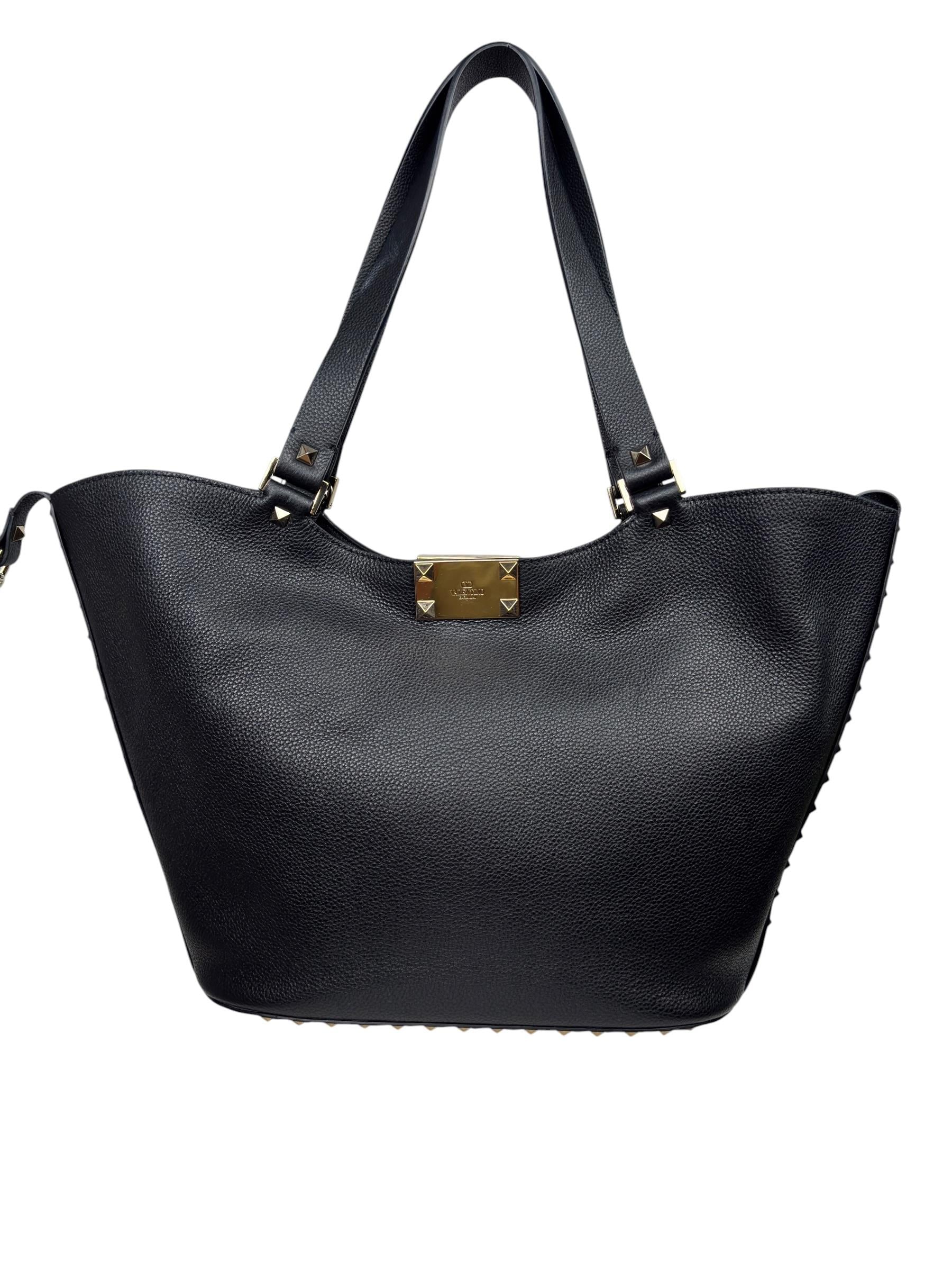 VALENTINO SMALL ROCKSTUD SHOPPING TOTE