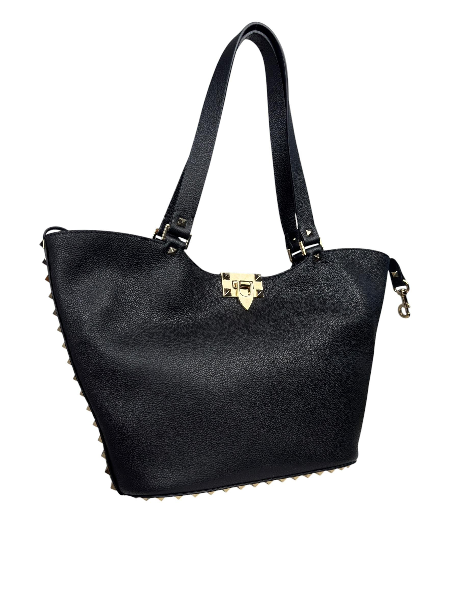 VALENTINO SMALL ROCKSTUD SHOPPING TOTE