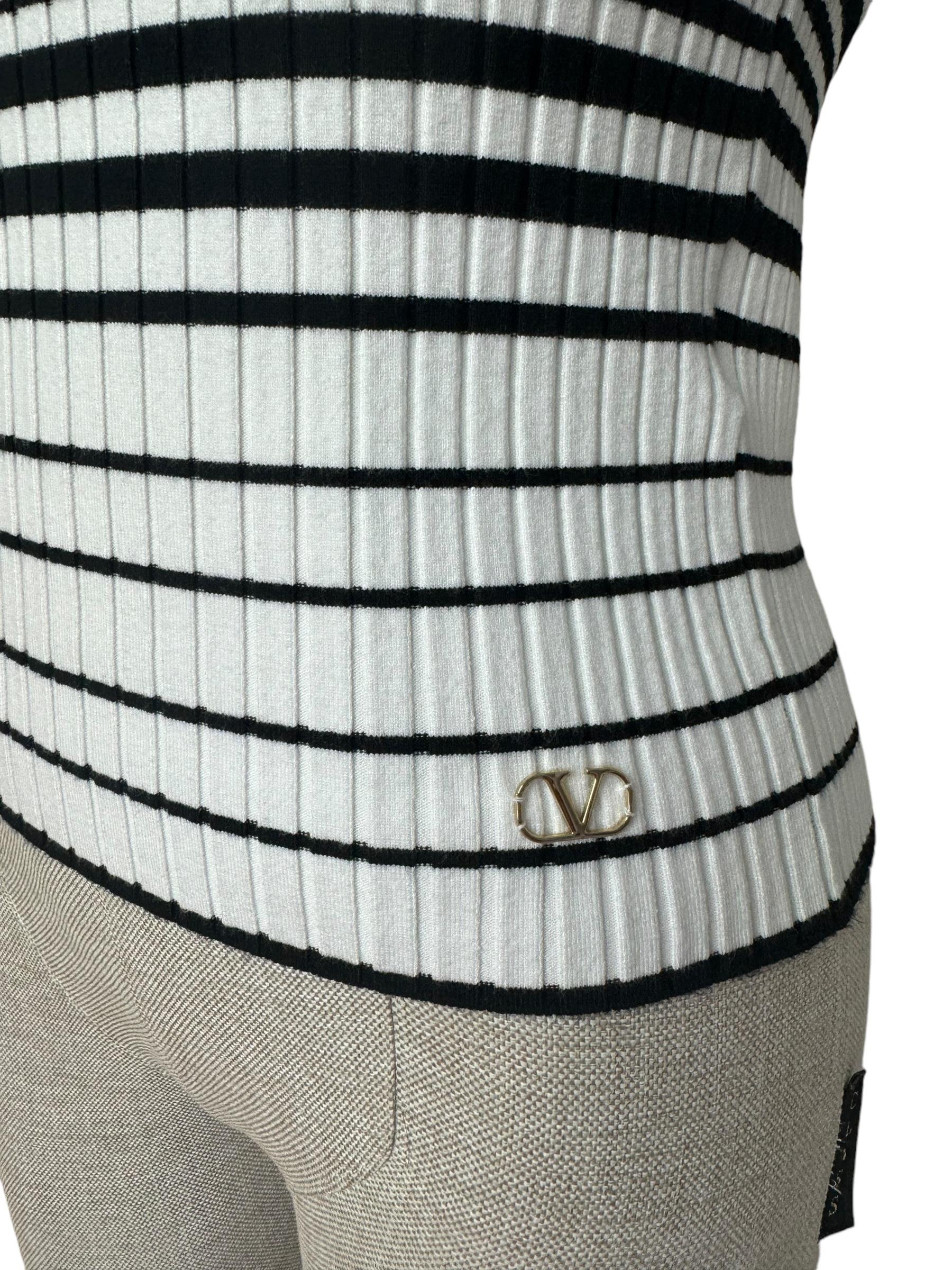 VALENTINO SS23 STRIPED KNIT SWEATER