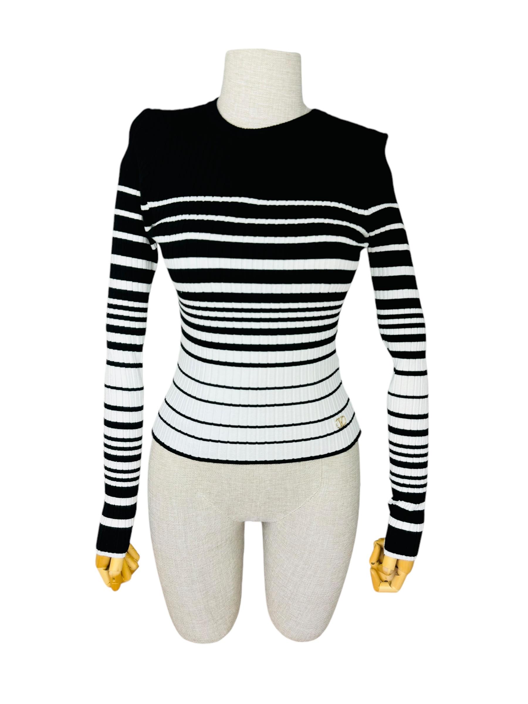 VALENTINO SS23 STRIPED KNIT SWEATER