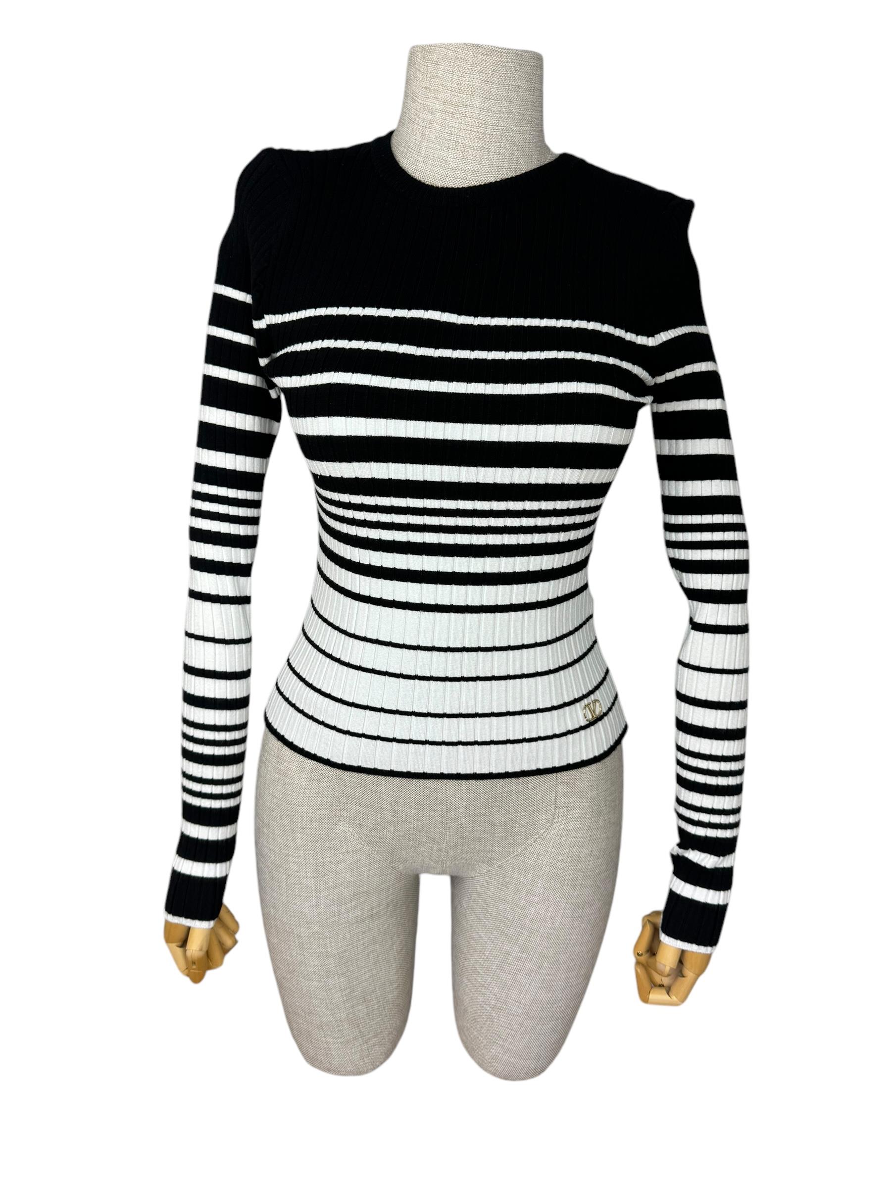 VALENTINO SS23 STRIPED KNIT SWEATER