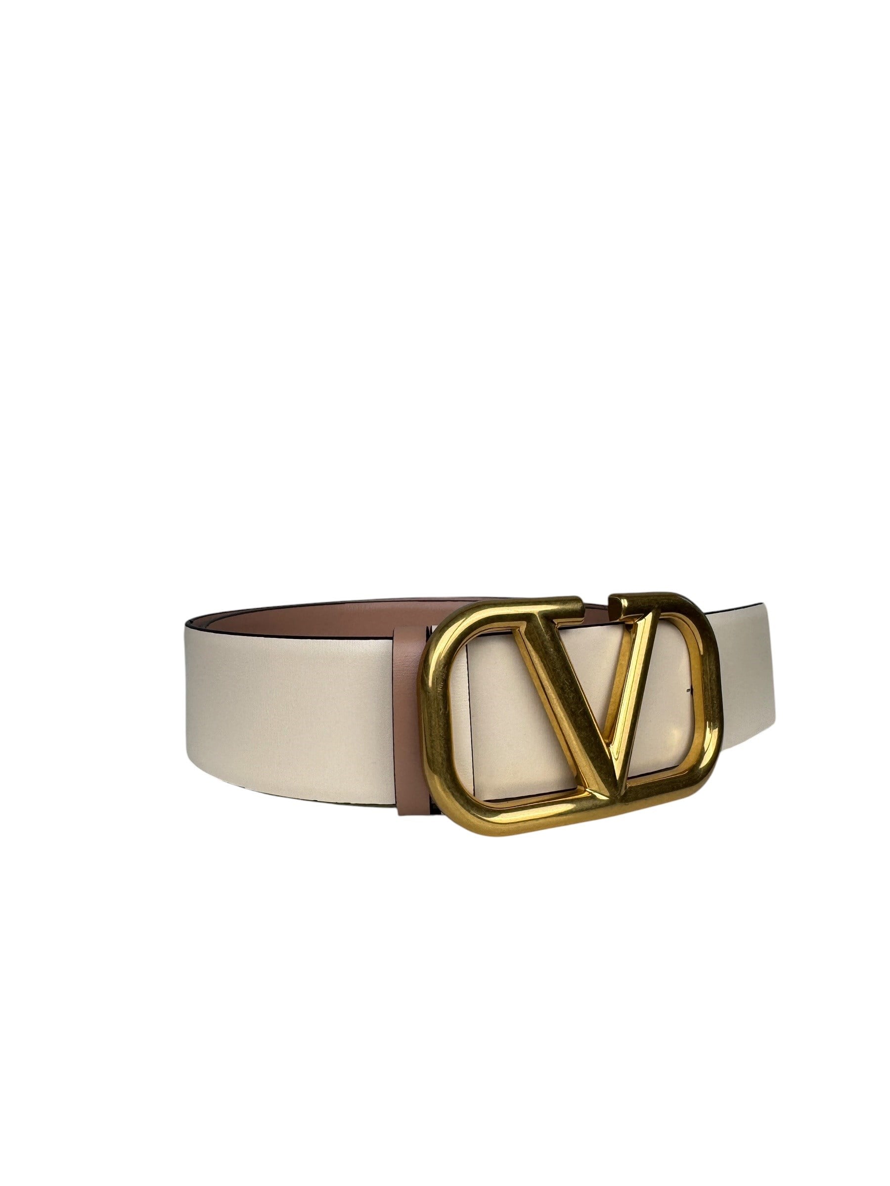 VALENTINO V LOGO WHITE BELT