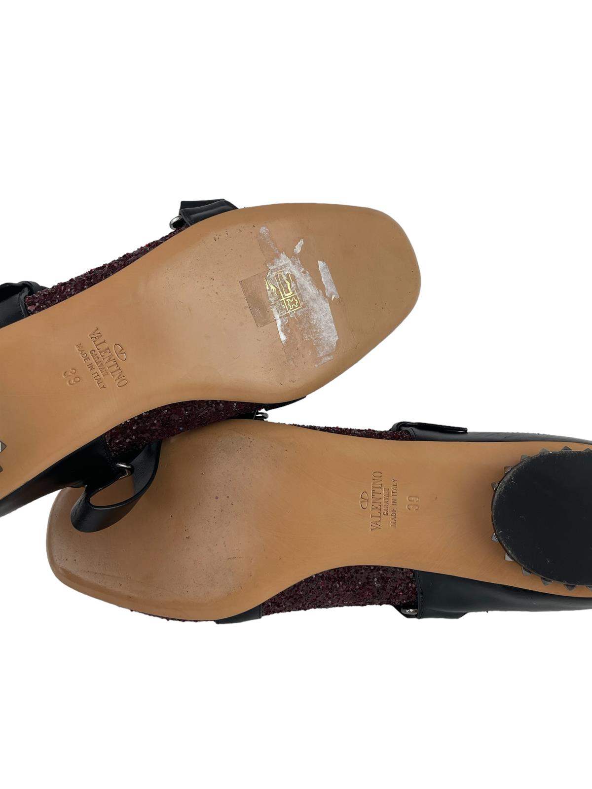 VALENTINO V-ROCK GLITTER BALLERINAS