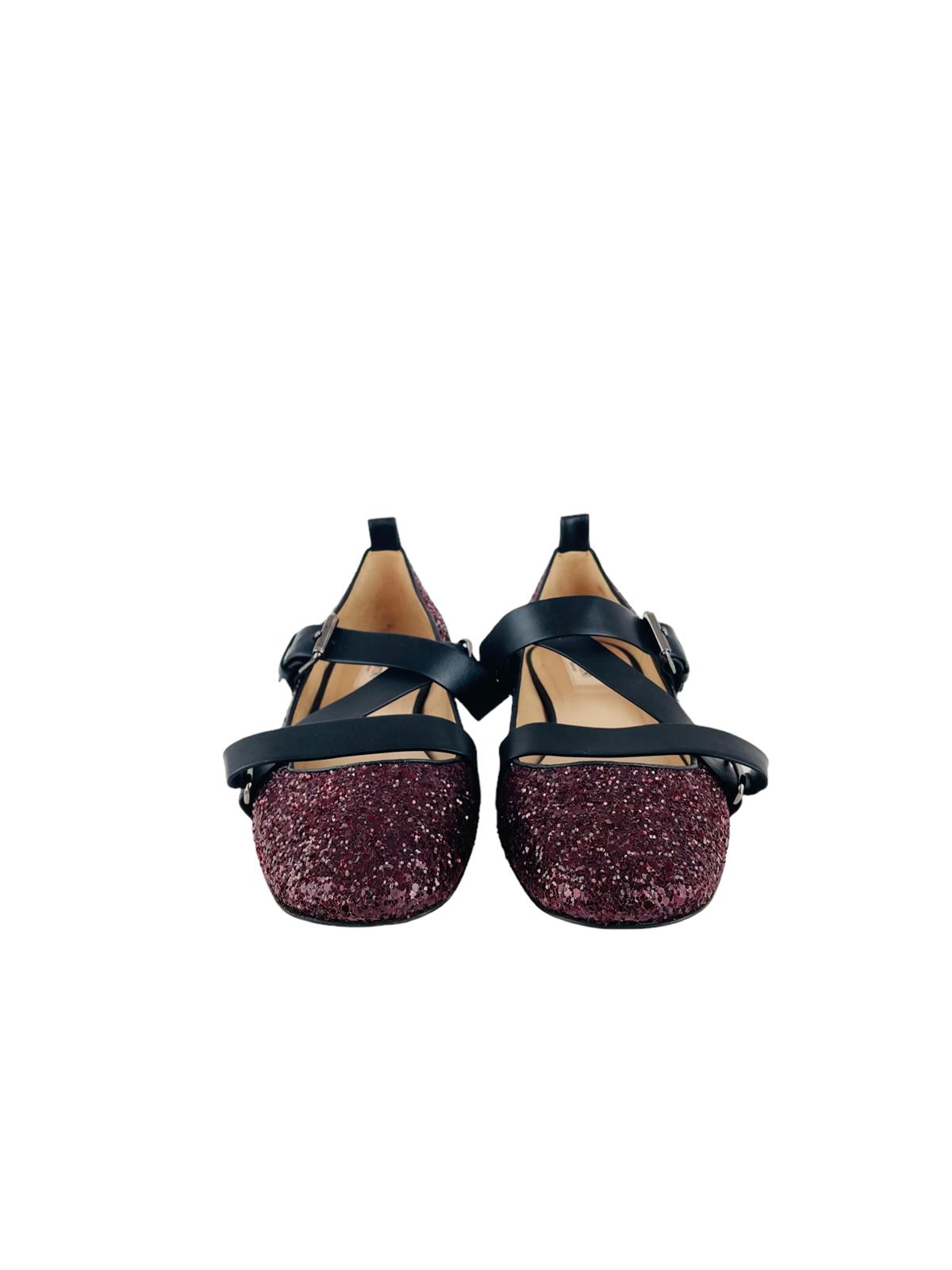 VALENTINO V-ROCK GLITTER BALLERINAS