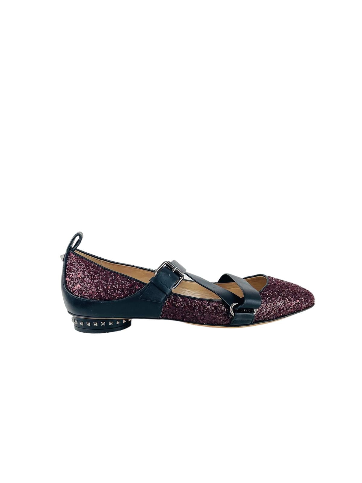 VALENTINO V-ROCK GLITTER BALLERINAS