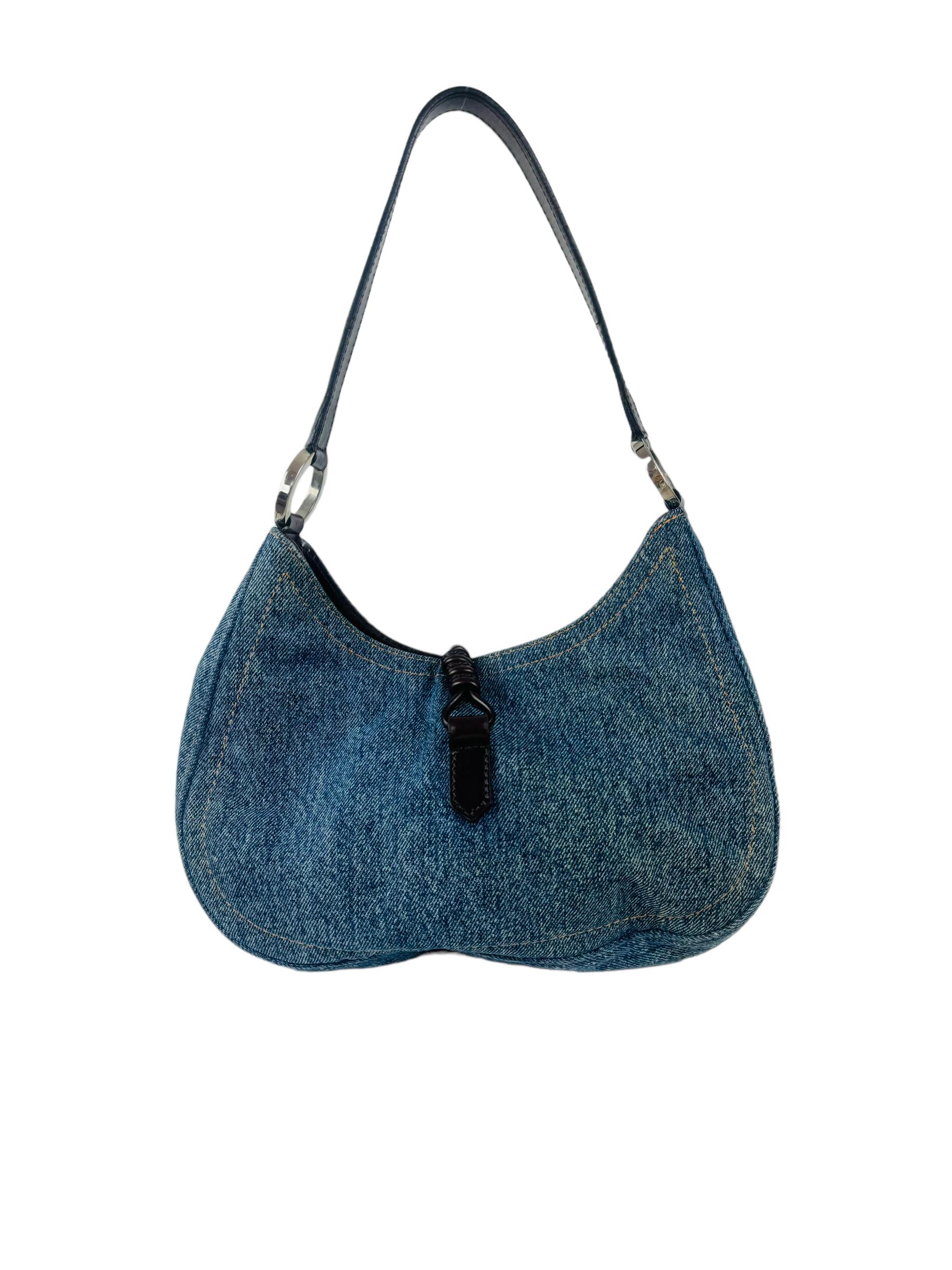 VALENTINO VINTAGE DENIM SHOULDER BAG