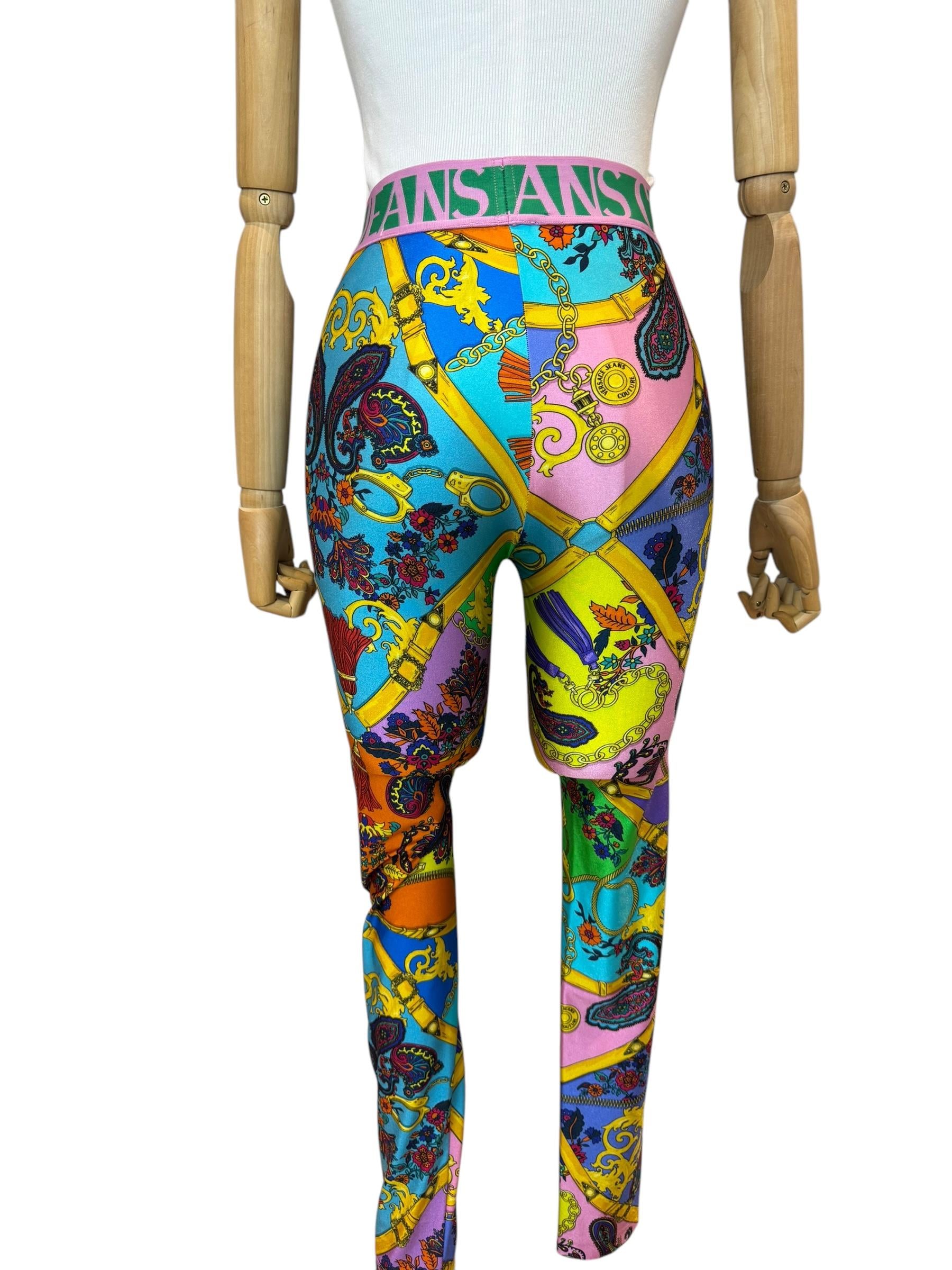 VERSACE MULTICOLOR LEGGINGS