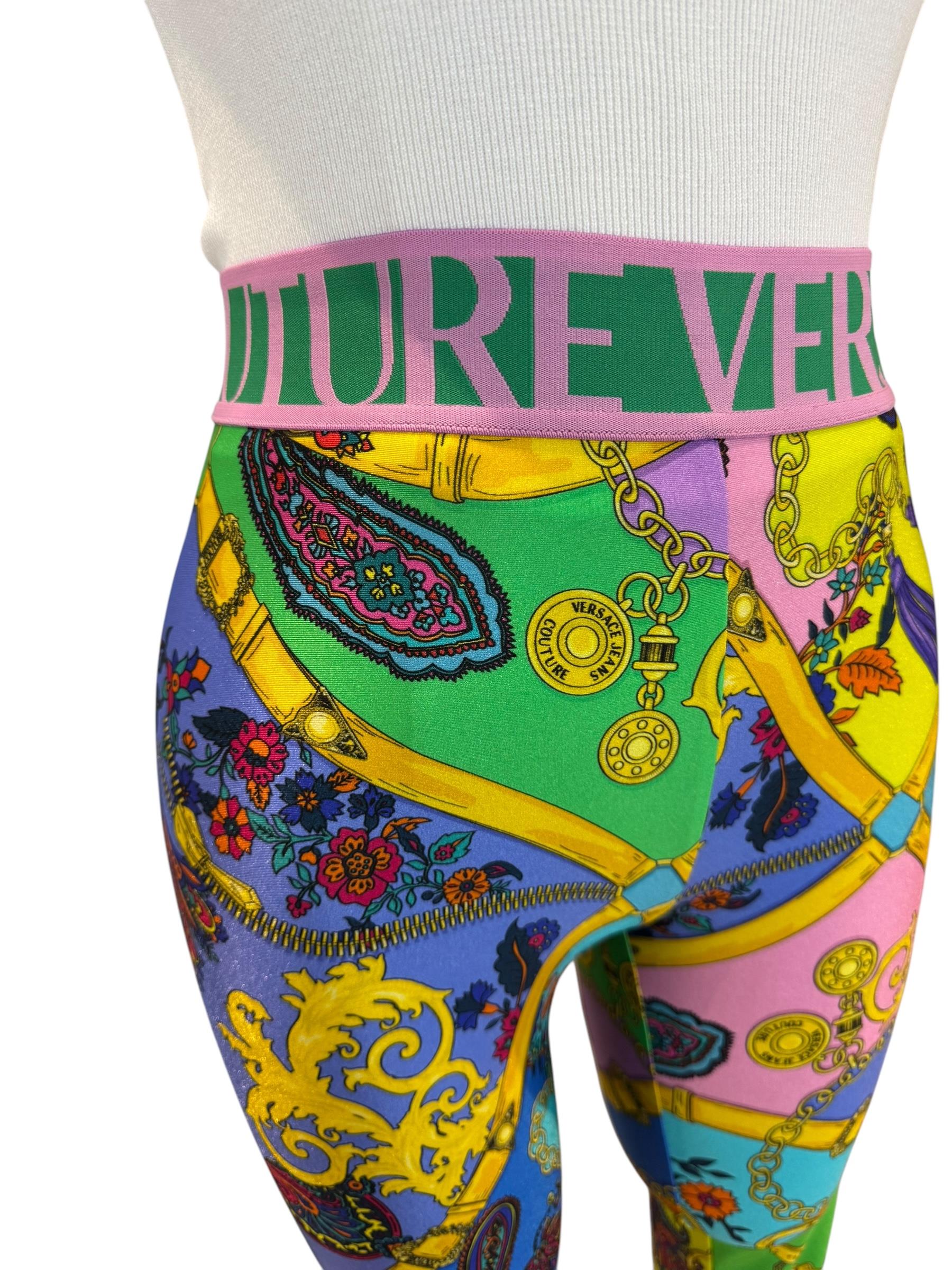 VERSACE MULTICOLOR LEGGINGS